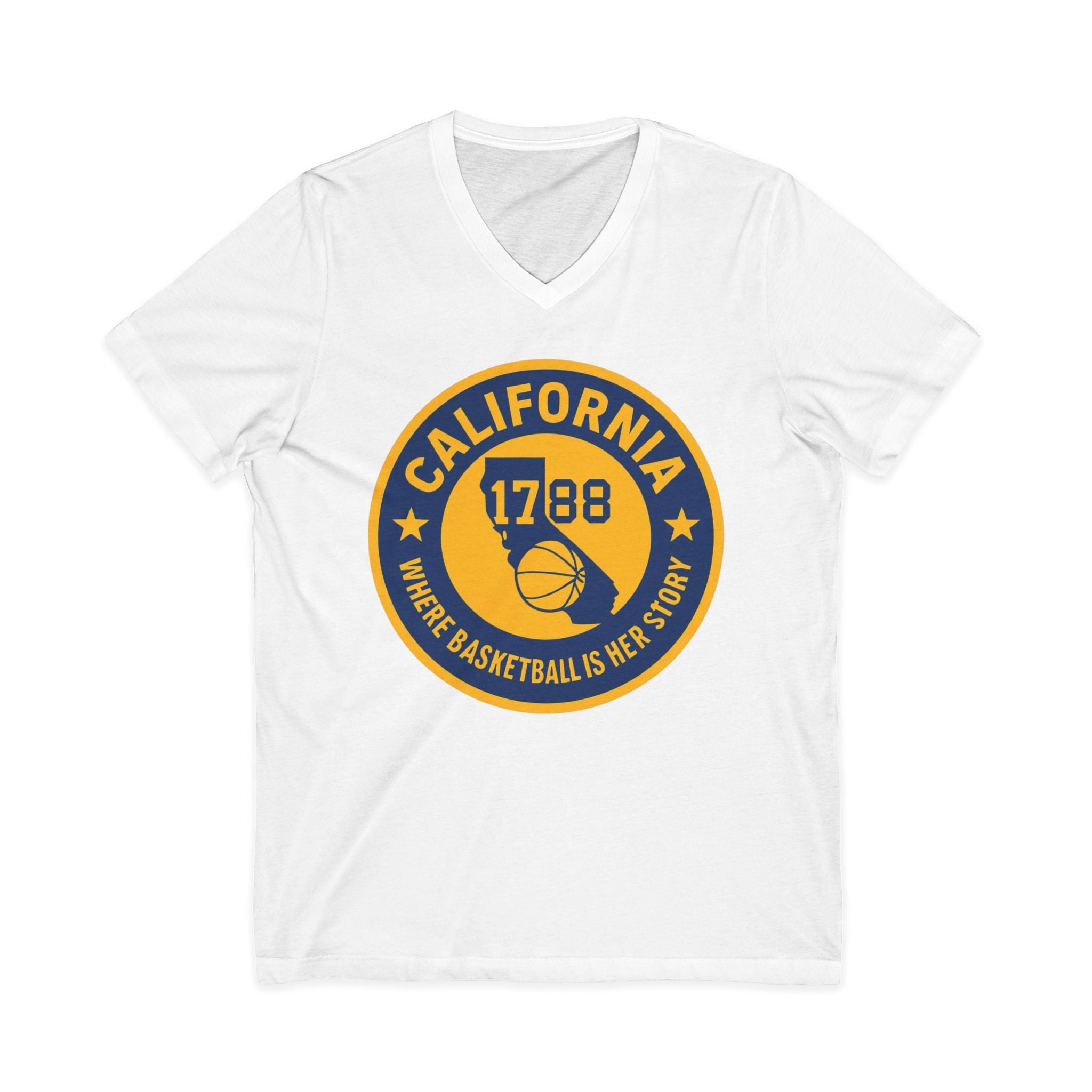 California Basketball V-Neck Tee - Celebrate Your Love for the Game!