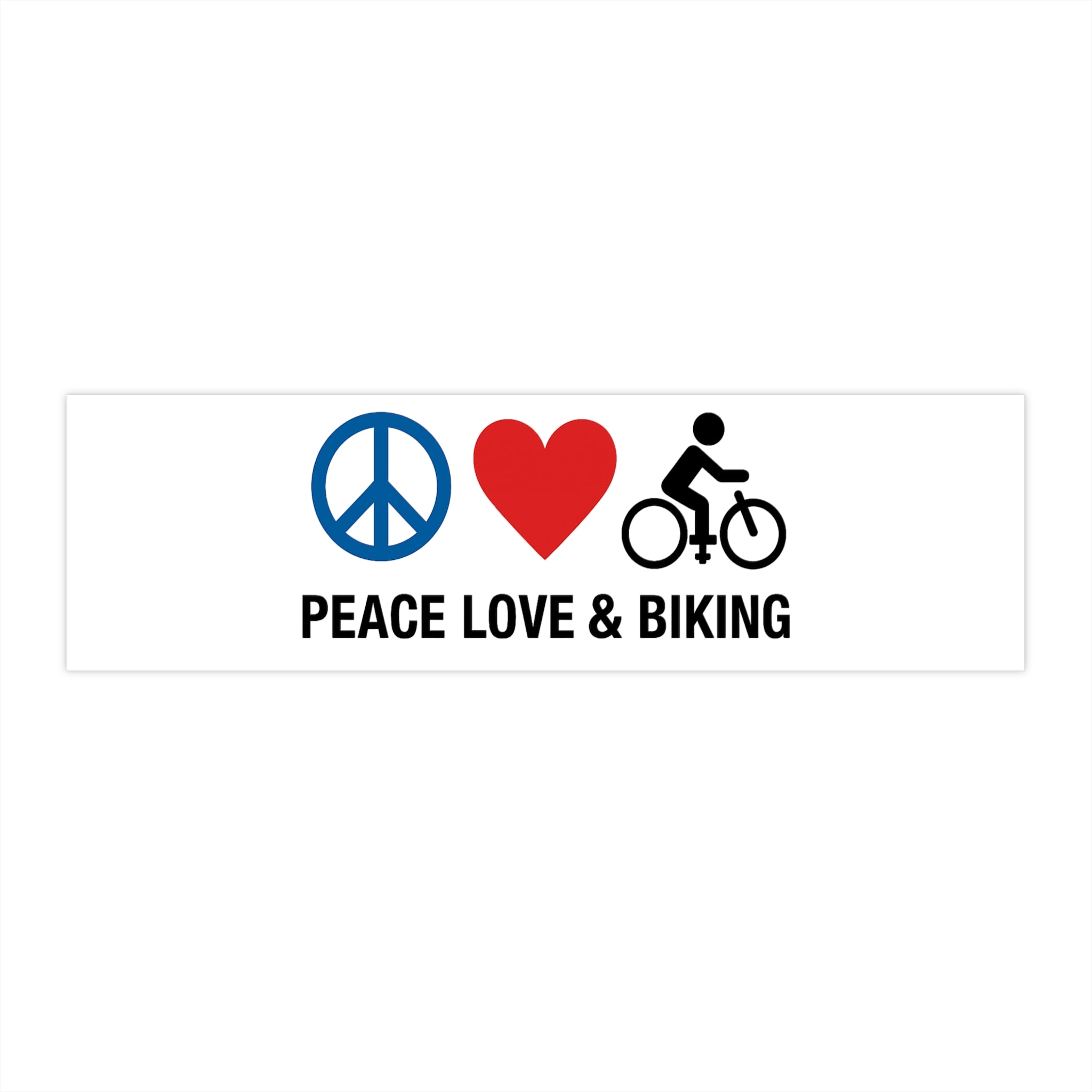 Peace Love Biking Bumper Stickers - Fun Decals for Cyclists and Nature Lovers