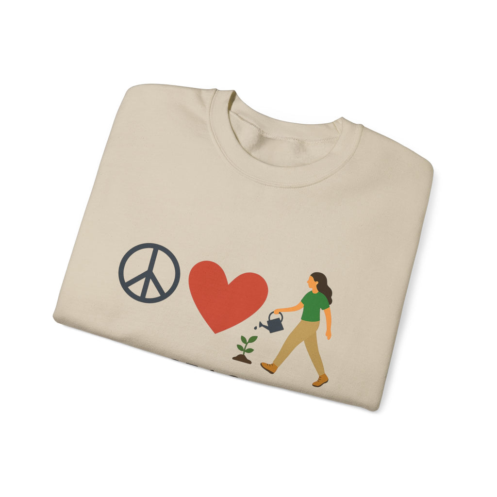 Peace, Love & Gardening Crewneck Sweatshirt