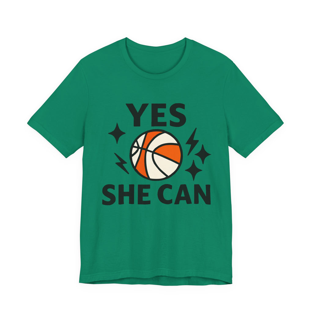 Yes, She Can Basketball Unisex Tee