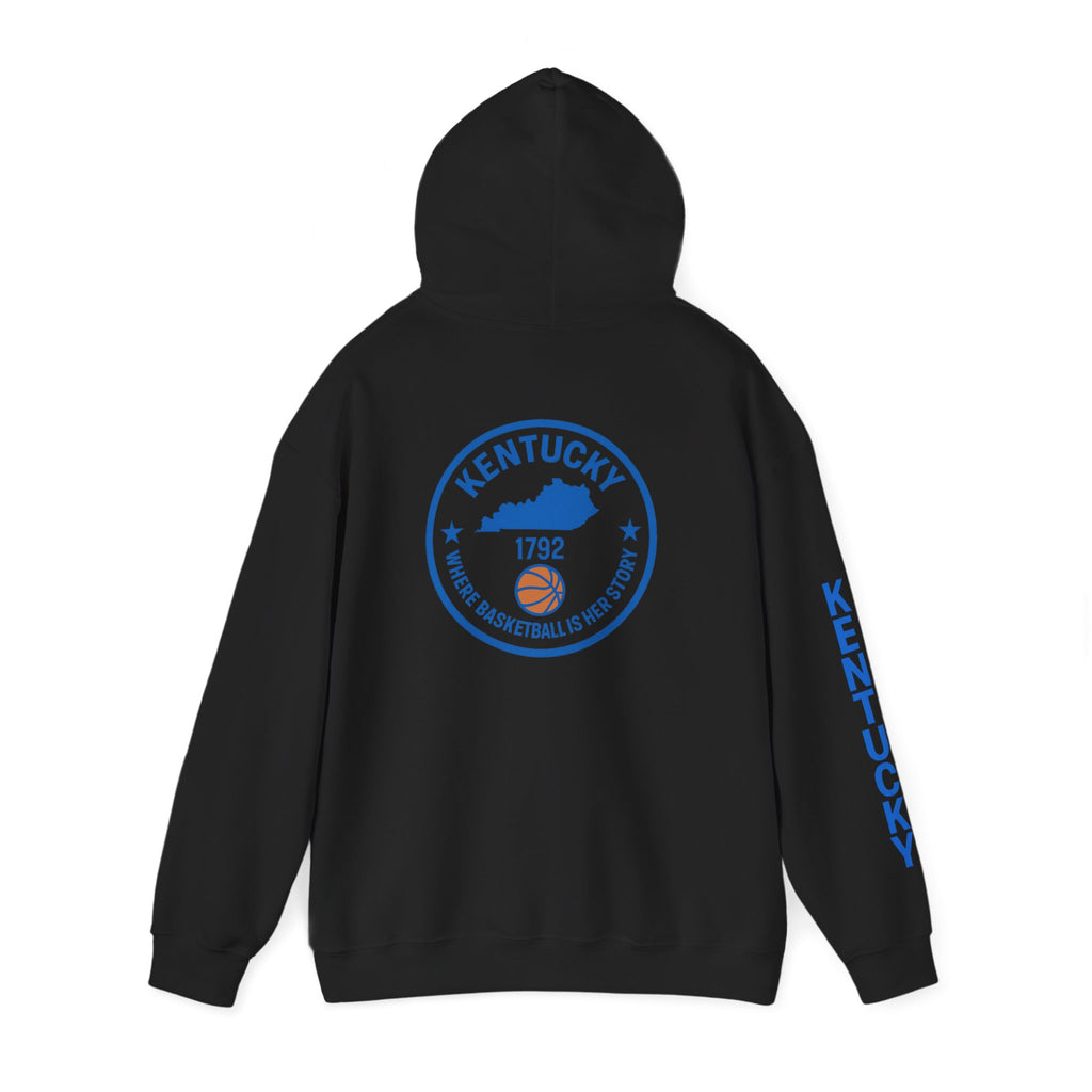Kentucky Basketball Hoodie — "Where Basketball Is Way Bigger" State Seal Sweatshirt