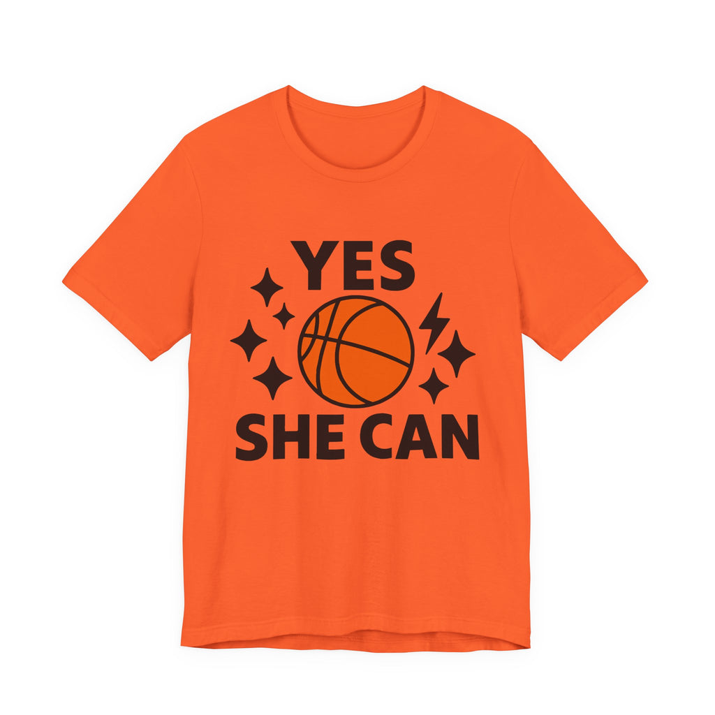 Yes, She Can Basketball Unisex Tee