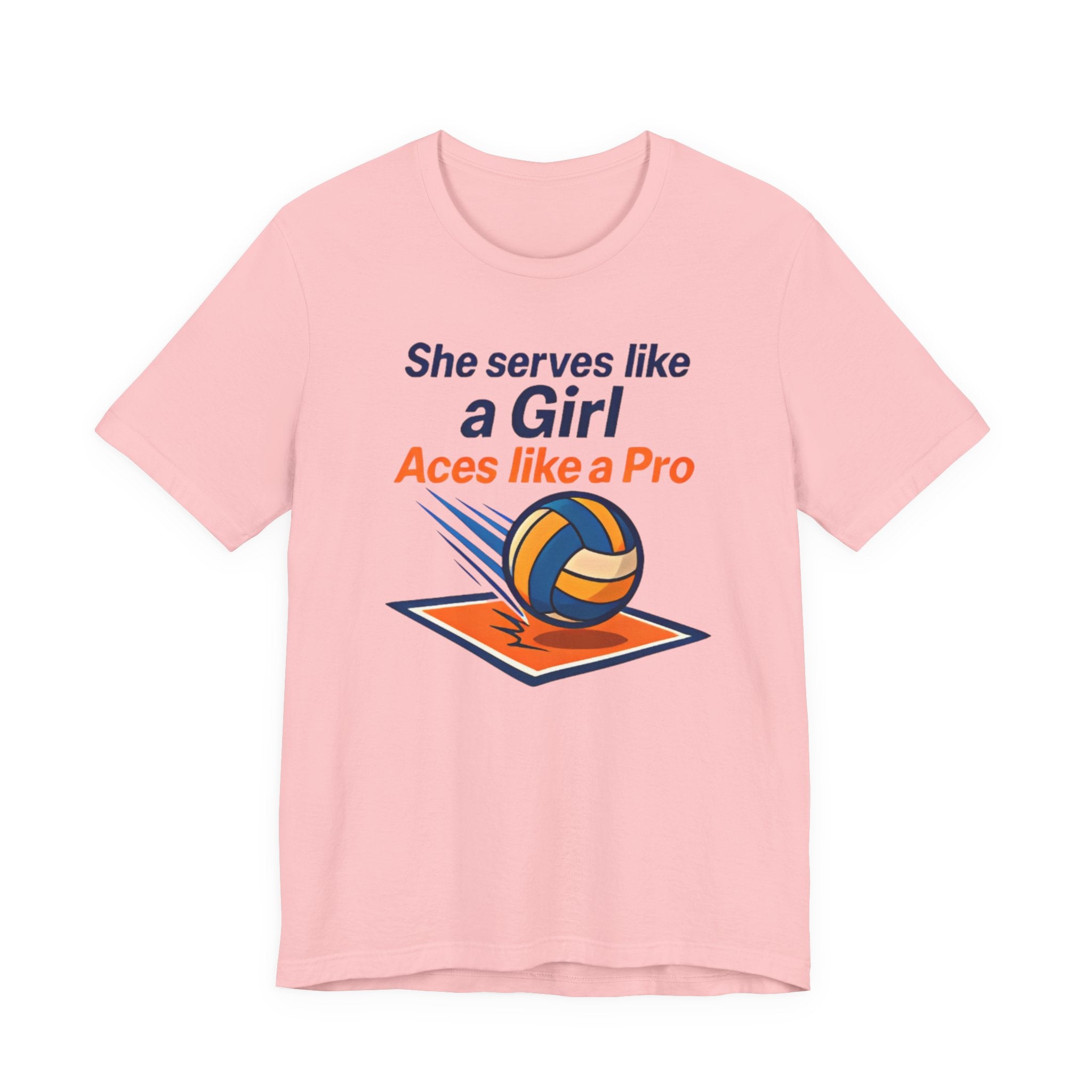 She Serves Like a Girl Tee, Volleyball Shirt