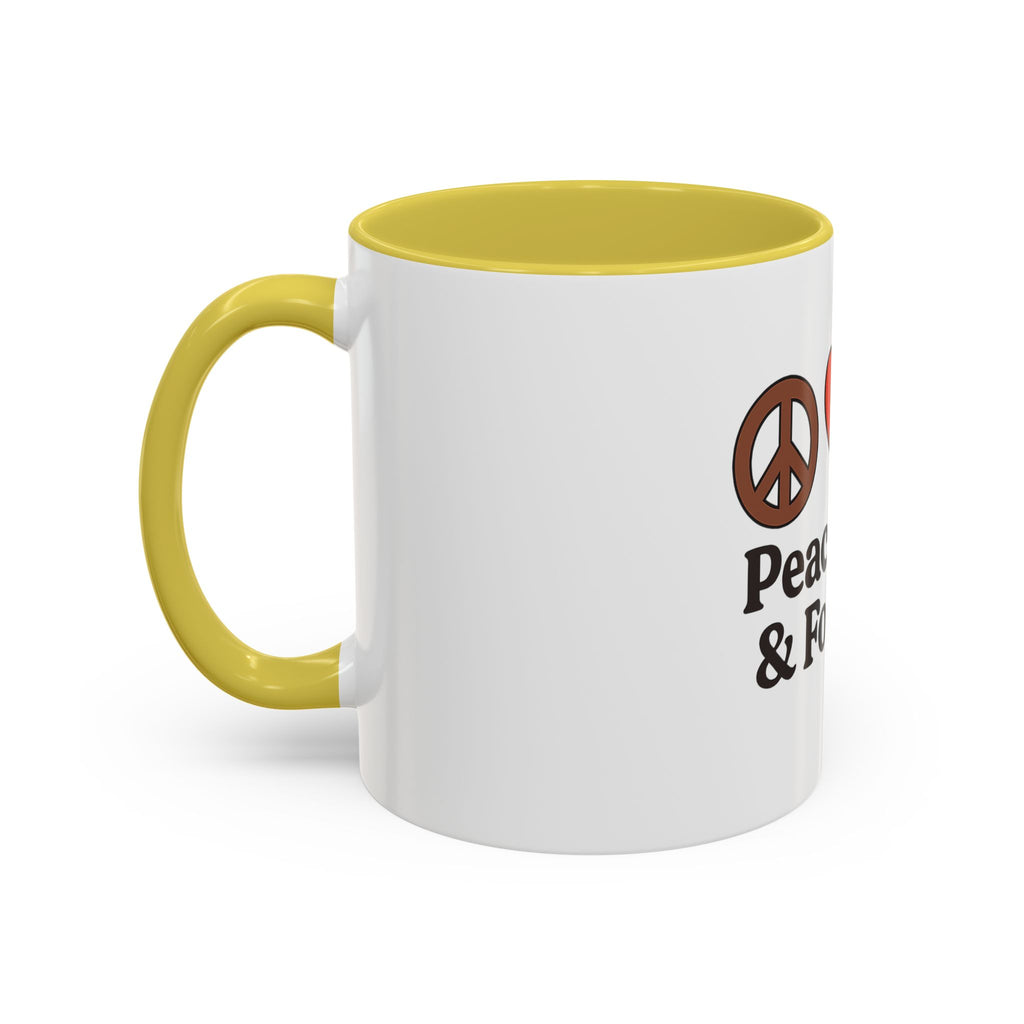 Peace, Love & Football Mug - Colorful Ceramic Drinkware for Sports Lovers