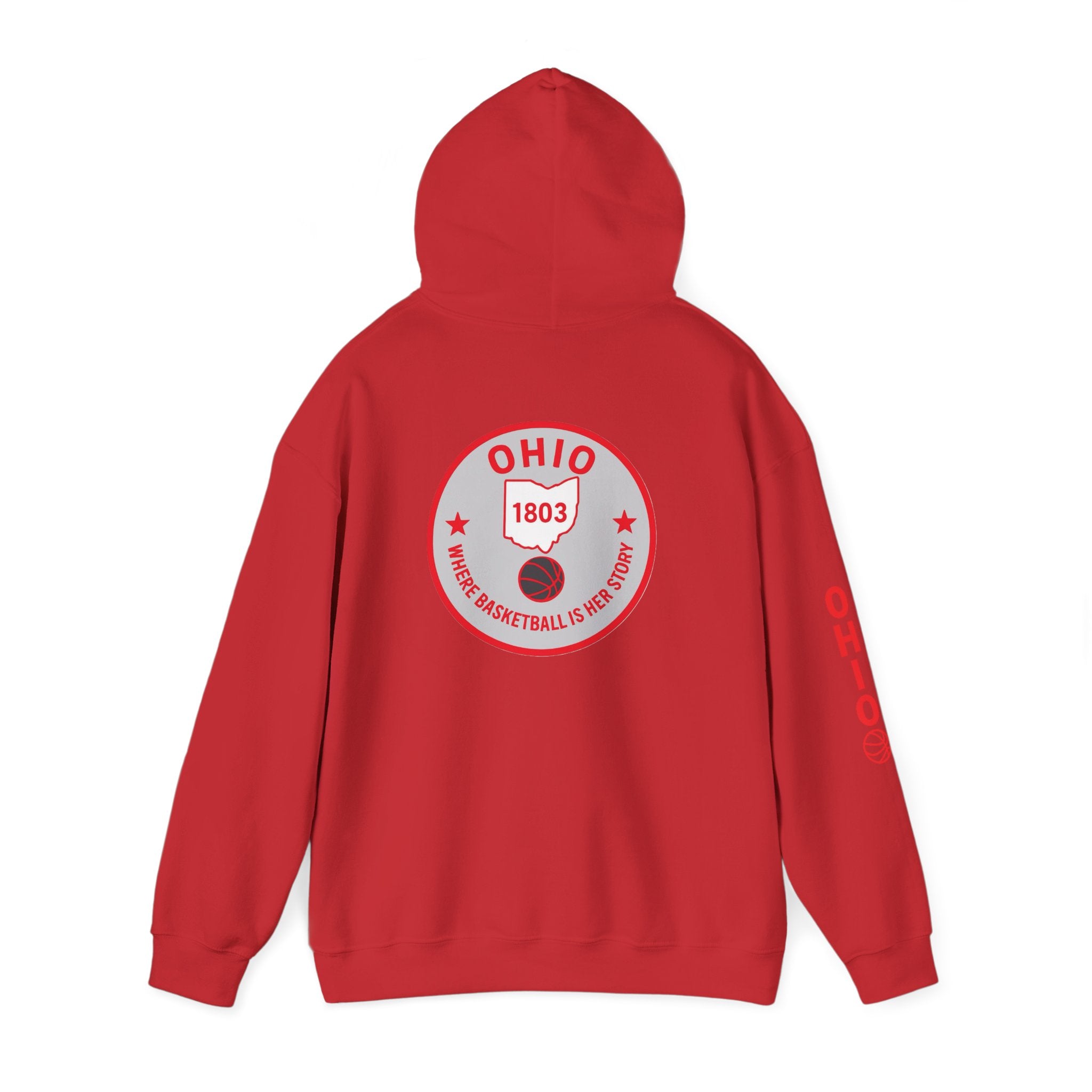Ohio 1803 Basketball Logo Hoodie — State Pride Sports Pullover