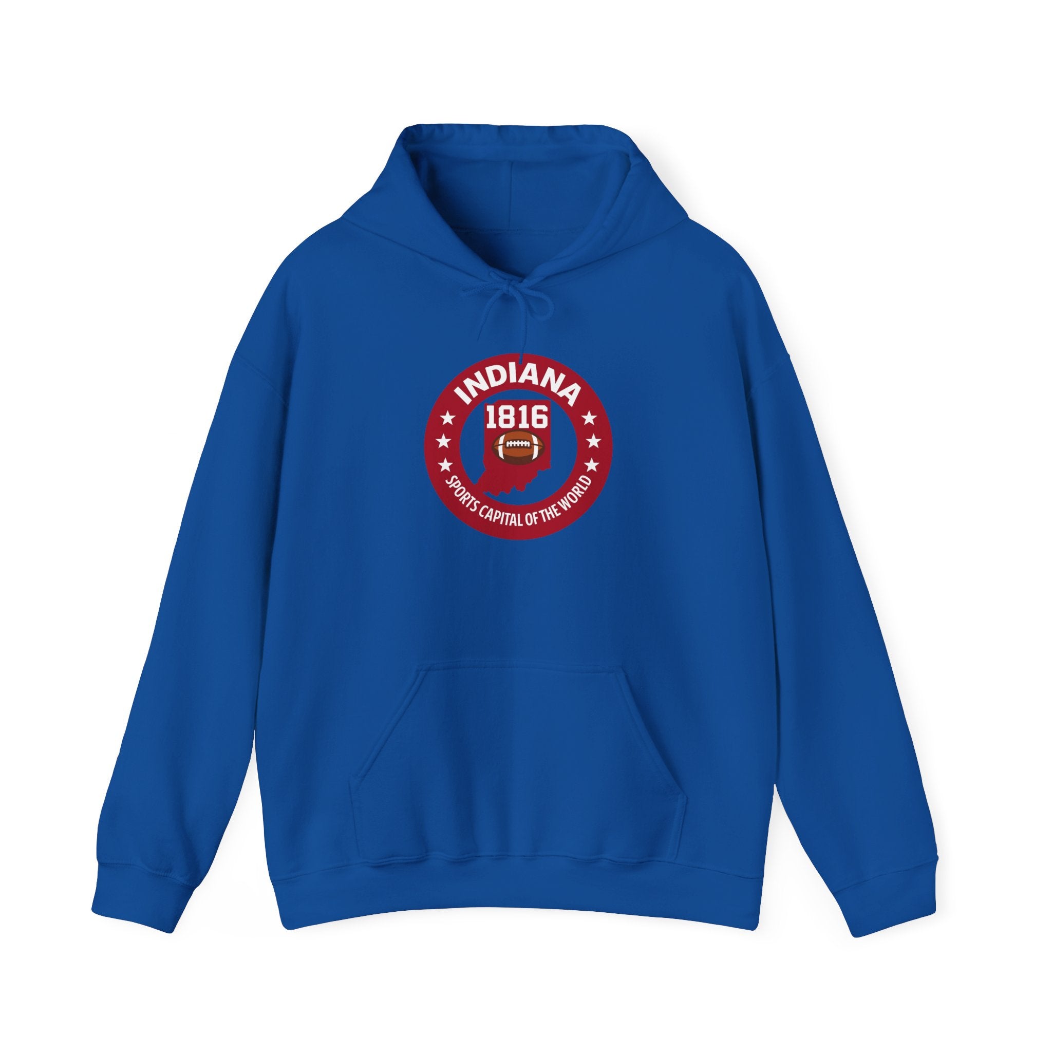 Indiana 1816 Hoodie — State Seal Retro College Sweatshirt