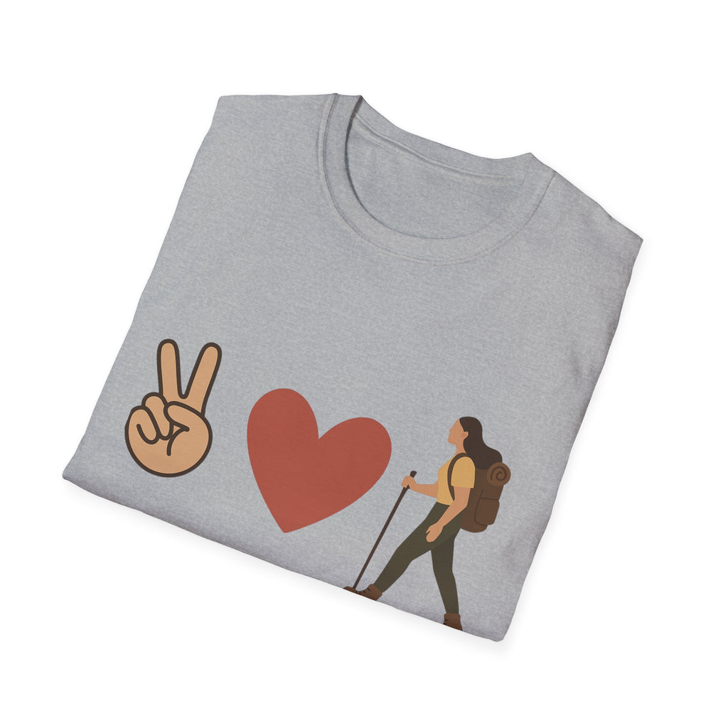 Peace Love & Hiking Unisex Softstyle T-Shirt