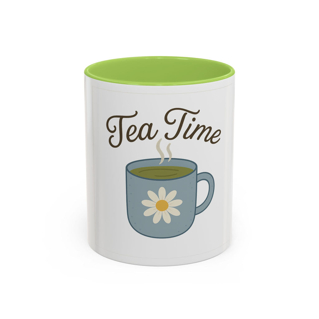 Tea Time Accent Mug – Floral Daisy Tea Cup (11oz & 15oz)