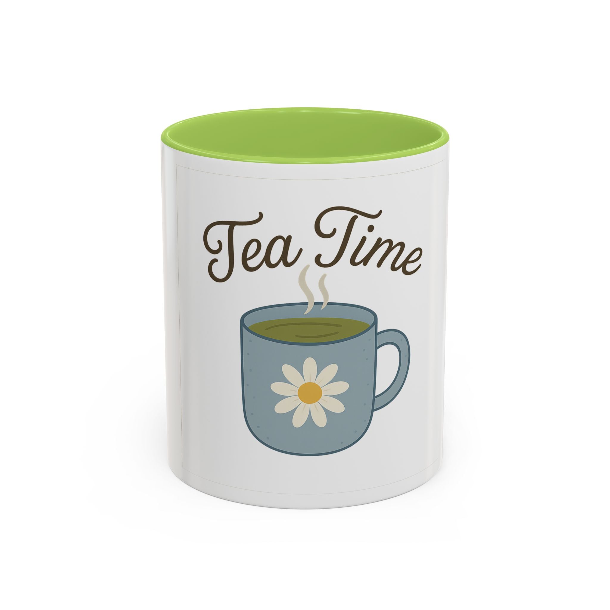 Tea Time Accent Mug – Floral Daisy Tea Cup (11oz & 15oz)
