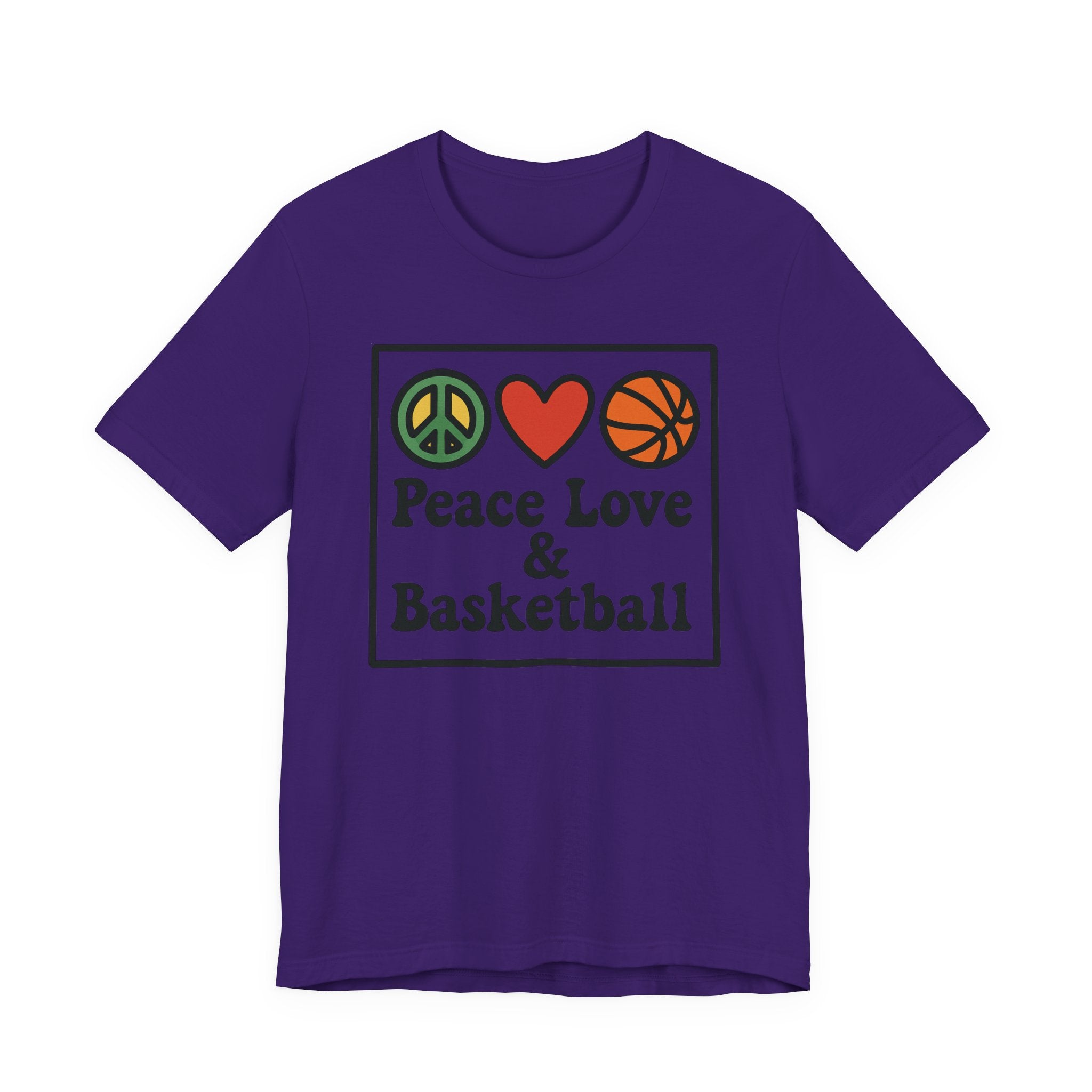 Peace, Love & Basketball Tee for Sports Lovers