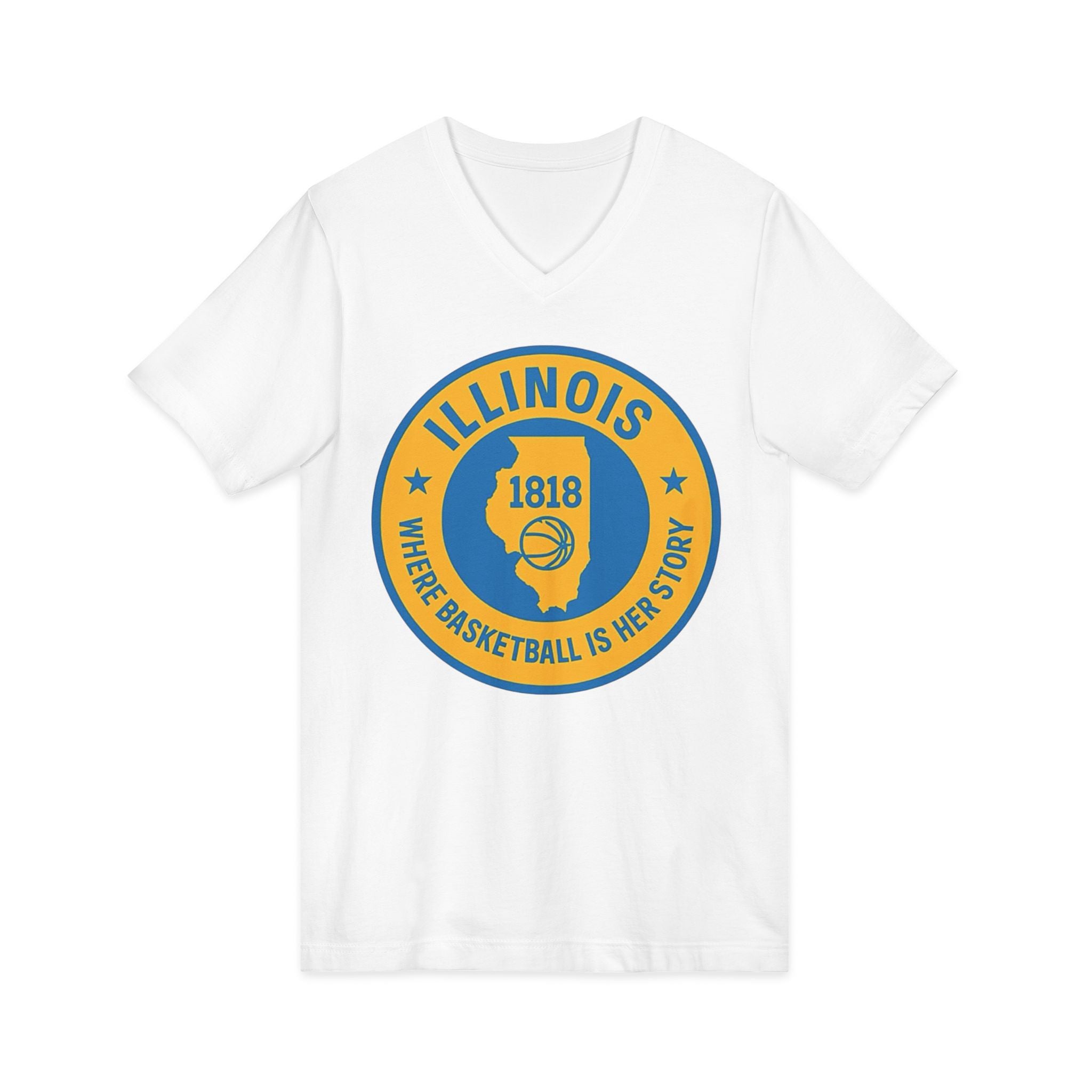 Illinois Basketball Heritage V-Neck Tee