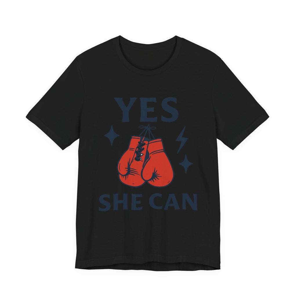 Yes, She Can Boxing Unisex Tee