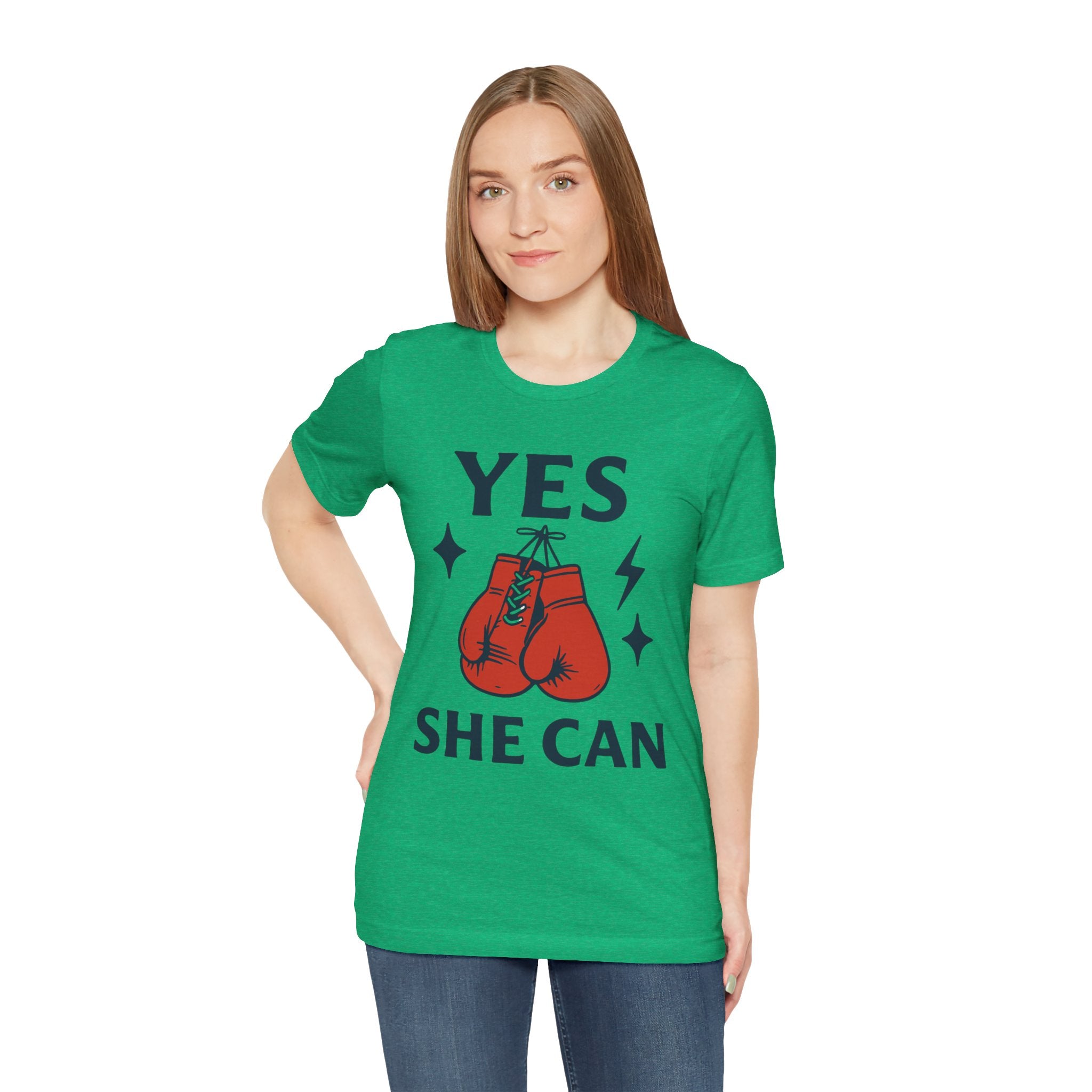 Yes, She Can Boxing Unisex Tee