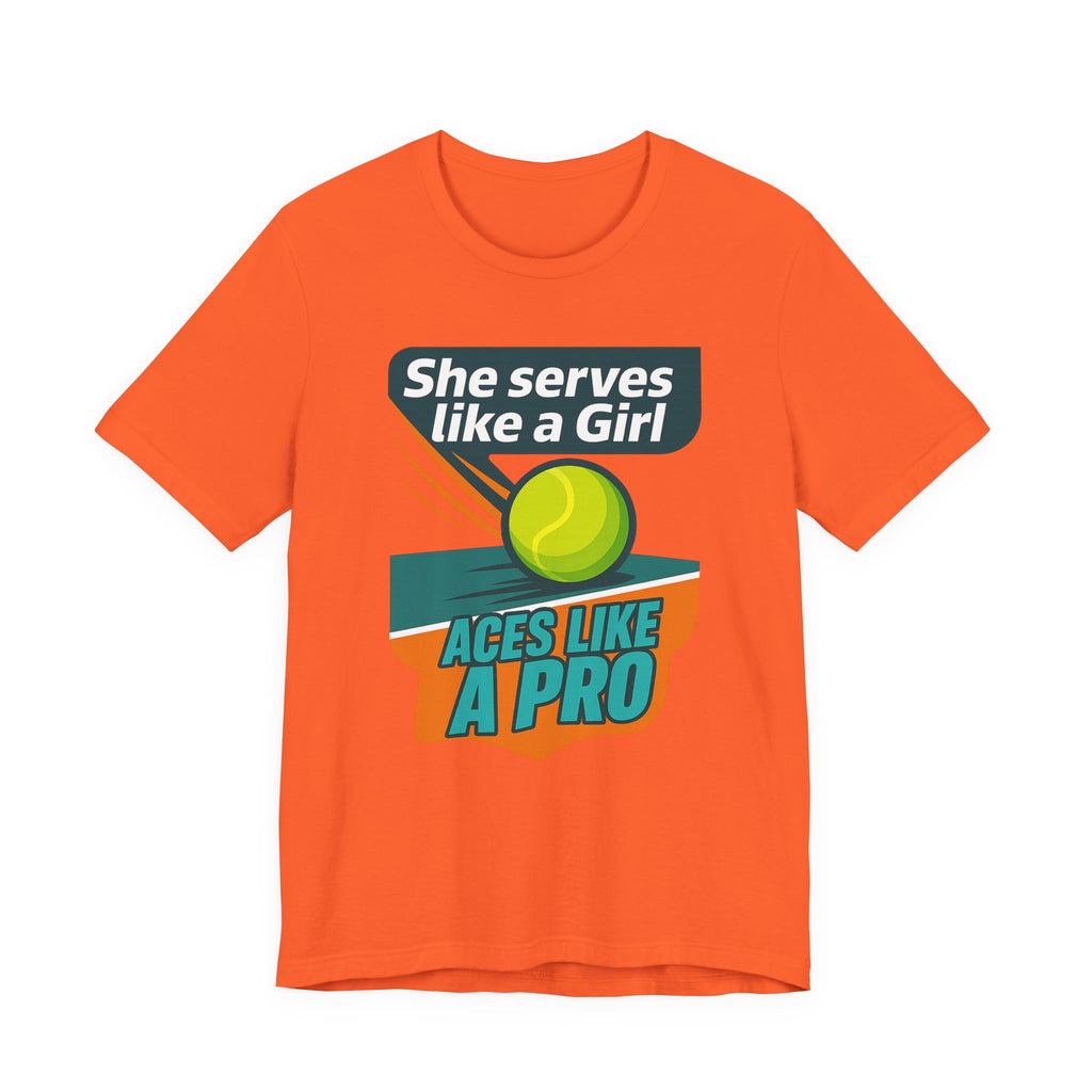 Empowering Tennis Tee - She Serves Like A Girl