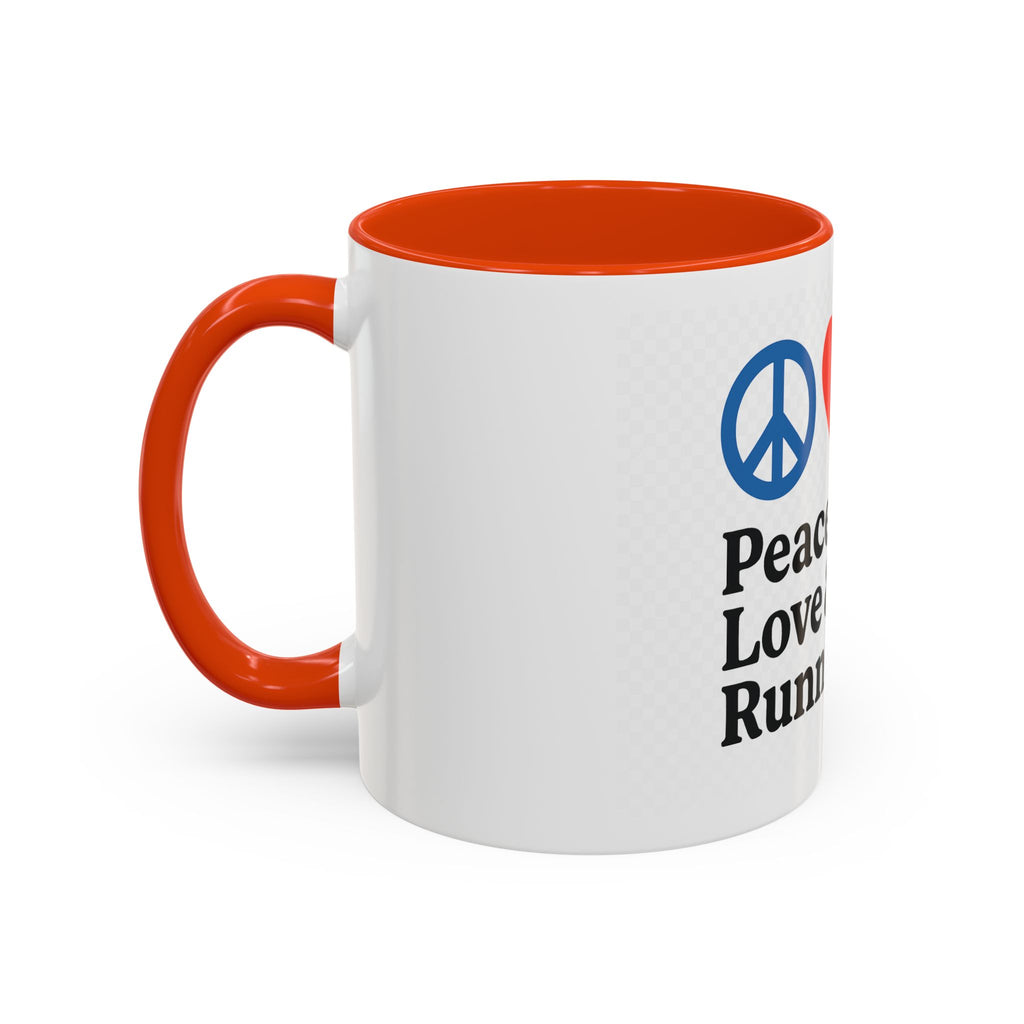 Peace Love & Running Motivational Mug