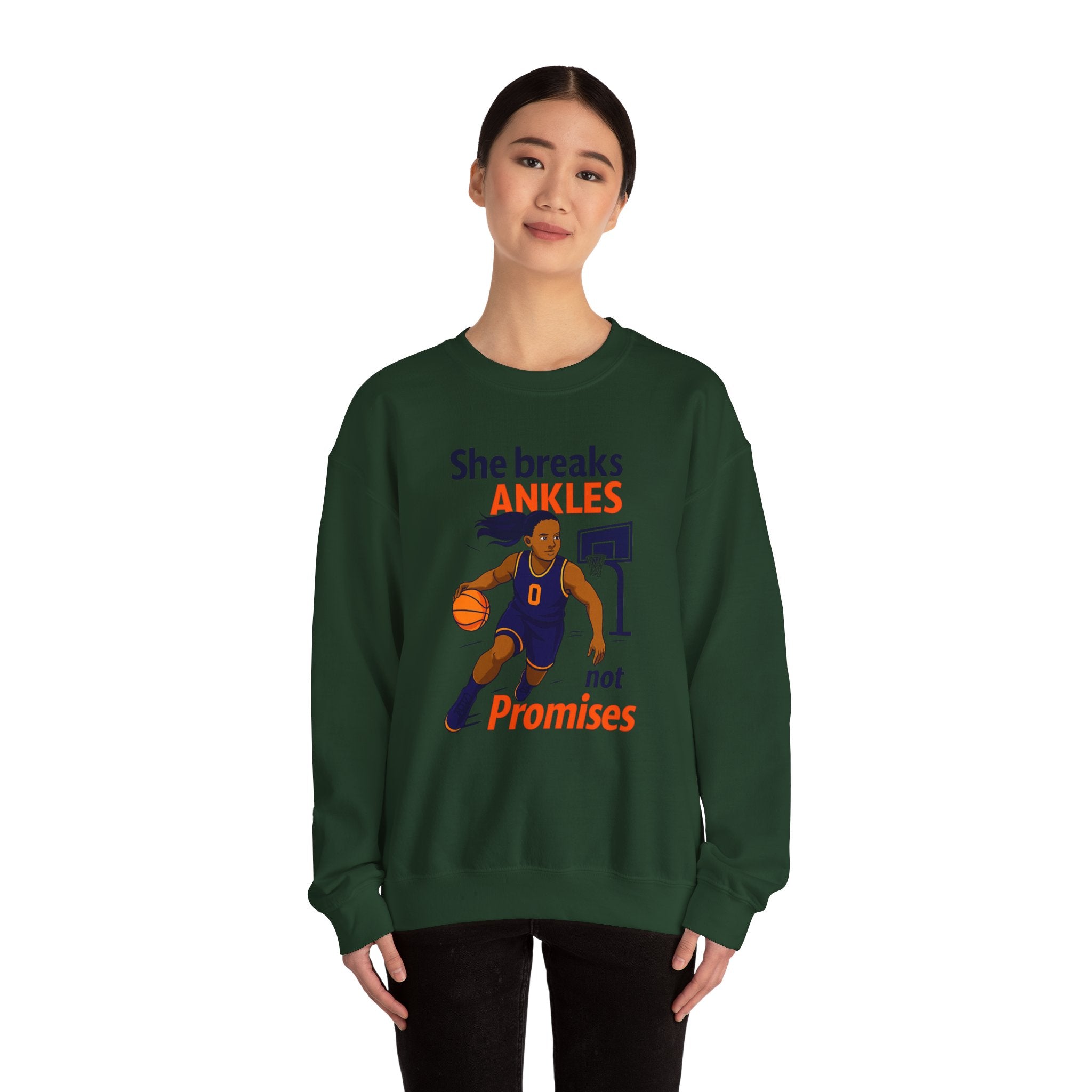 Basketball Sweatshirt, She Breaks Ankles Crewneck