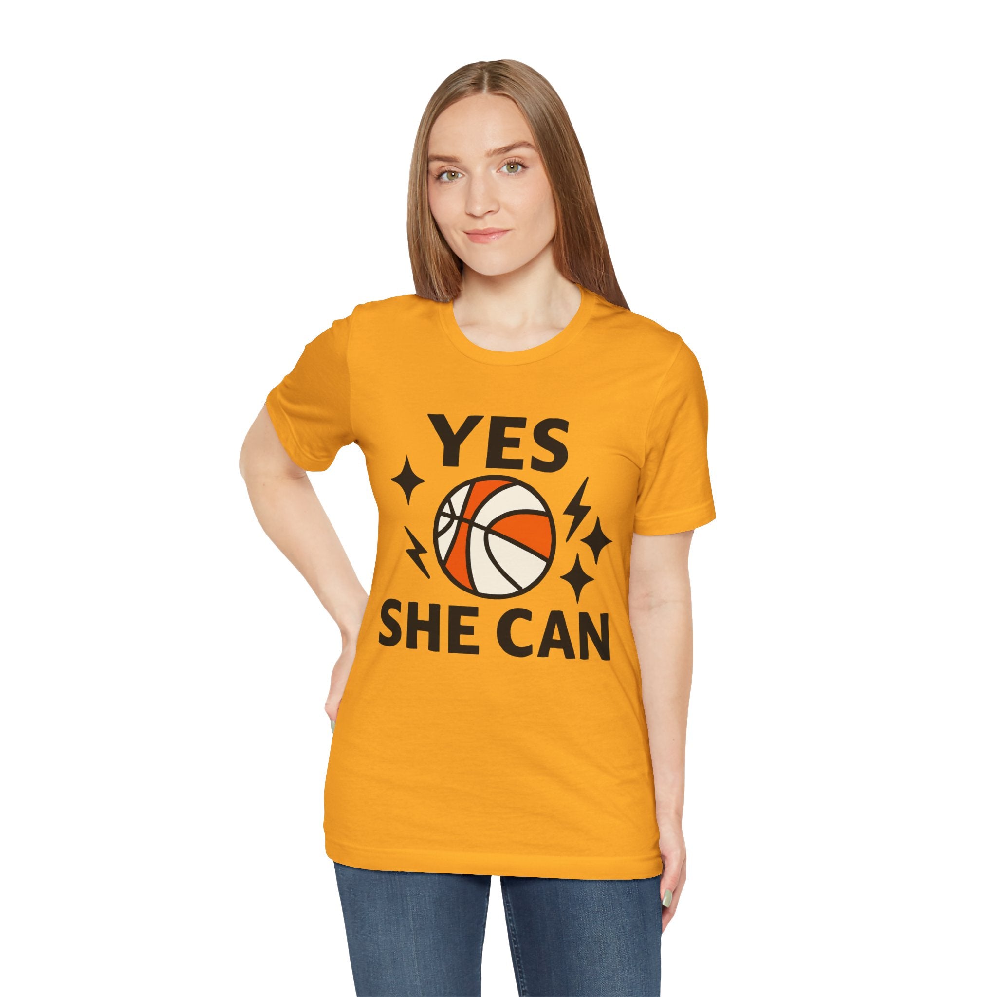 Yes, She Can Basketball Unisex Tee