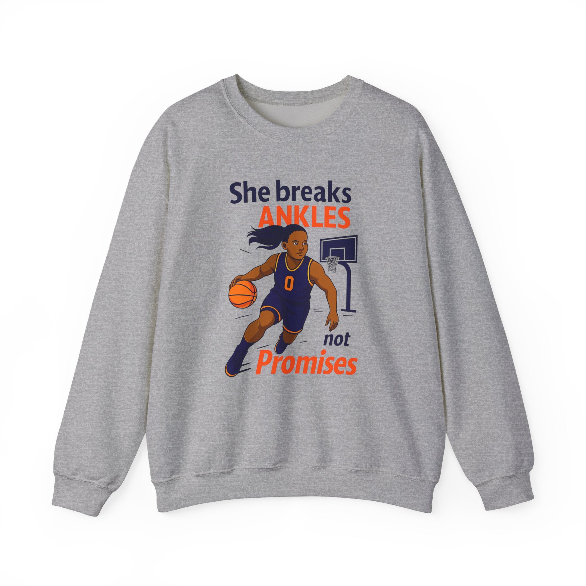 Basketball Sweatshirt, She Breaks Ankles Crewneck