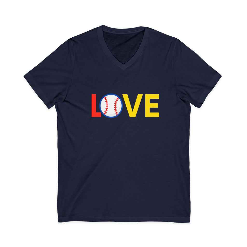 Baseball Love V-Neck Tee for Sports Fans