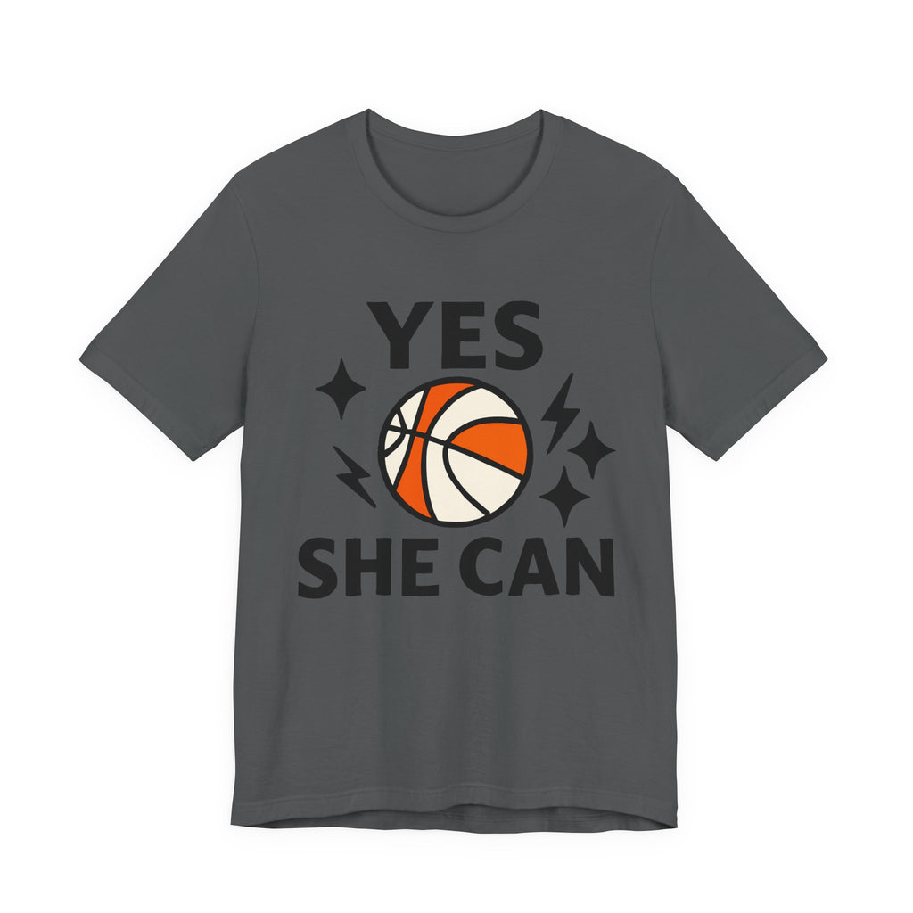 Yes, She Can Basketball Unisex Tee