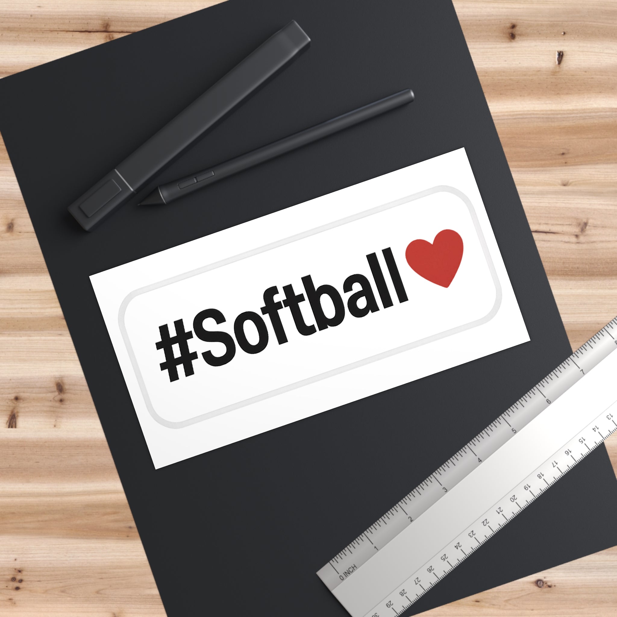 Softball Love Bumper Sticker
