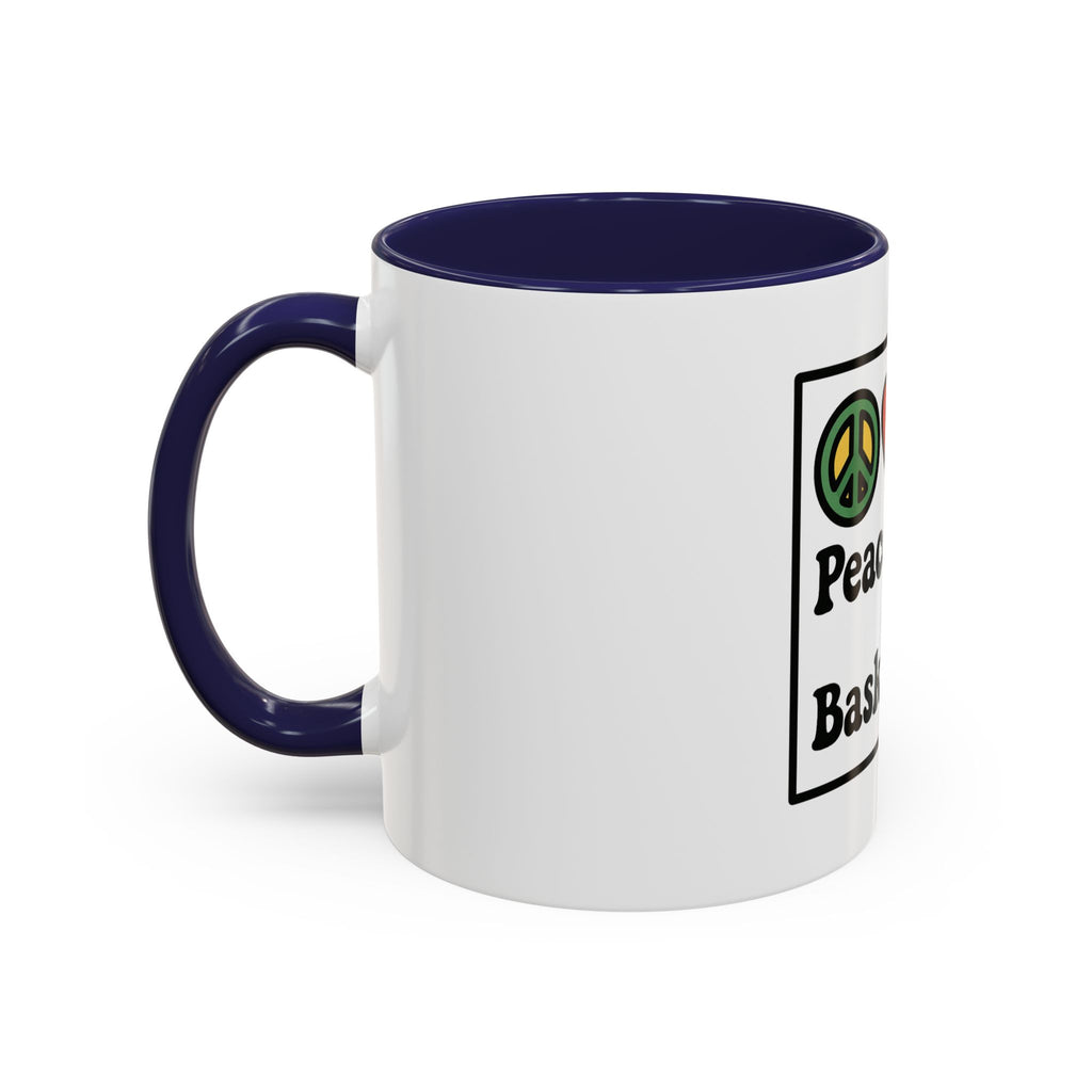 Accent Coffee Mug with Peace, Love & Basketball Design