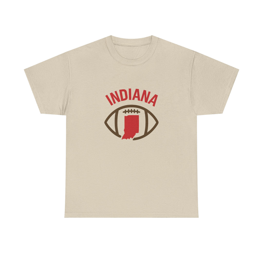 Indiana Football T-Shirt — State Map & Football Graphic Tee