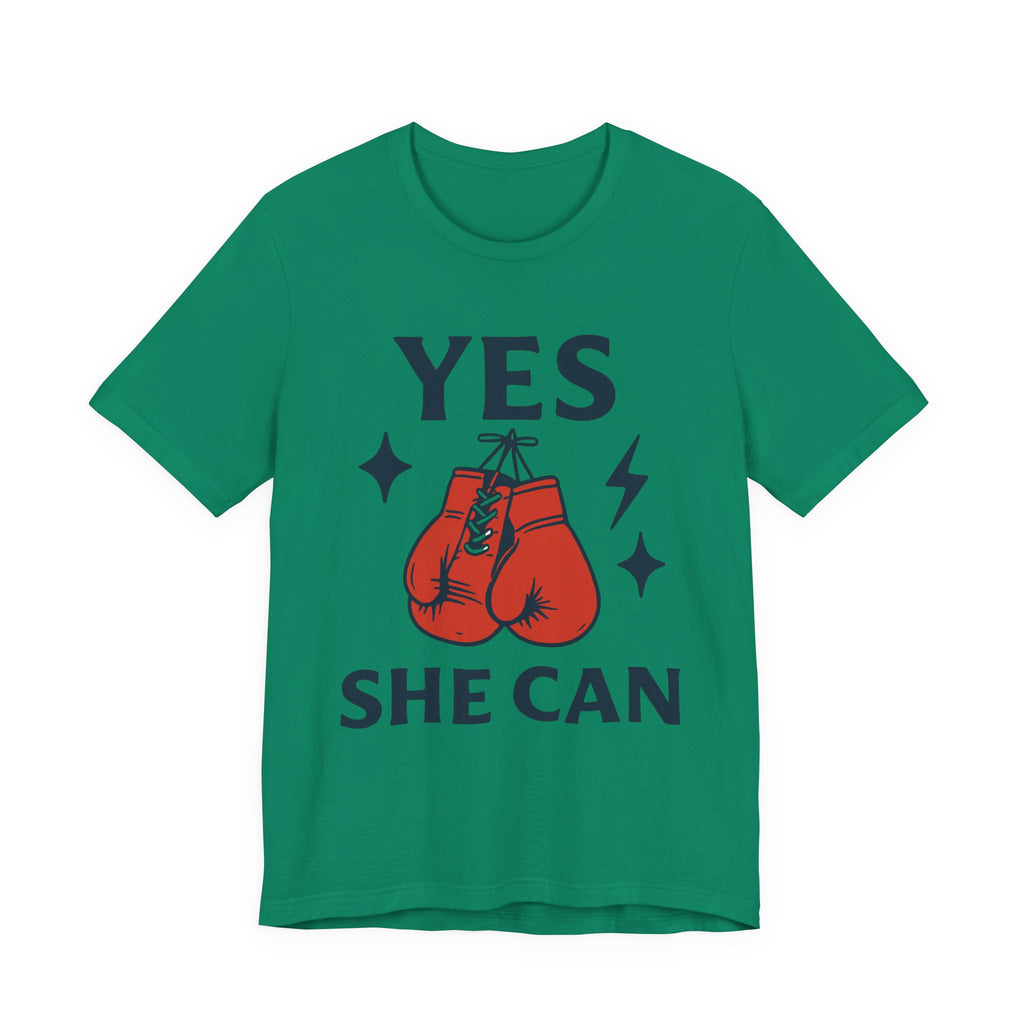 Yes, She Can Boxing Unisex Tee