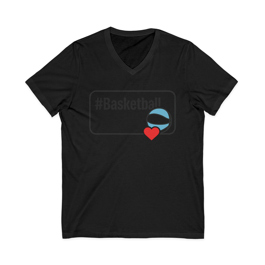 Basketball Love V-Neck Tee for Sport Enthusiasts