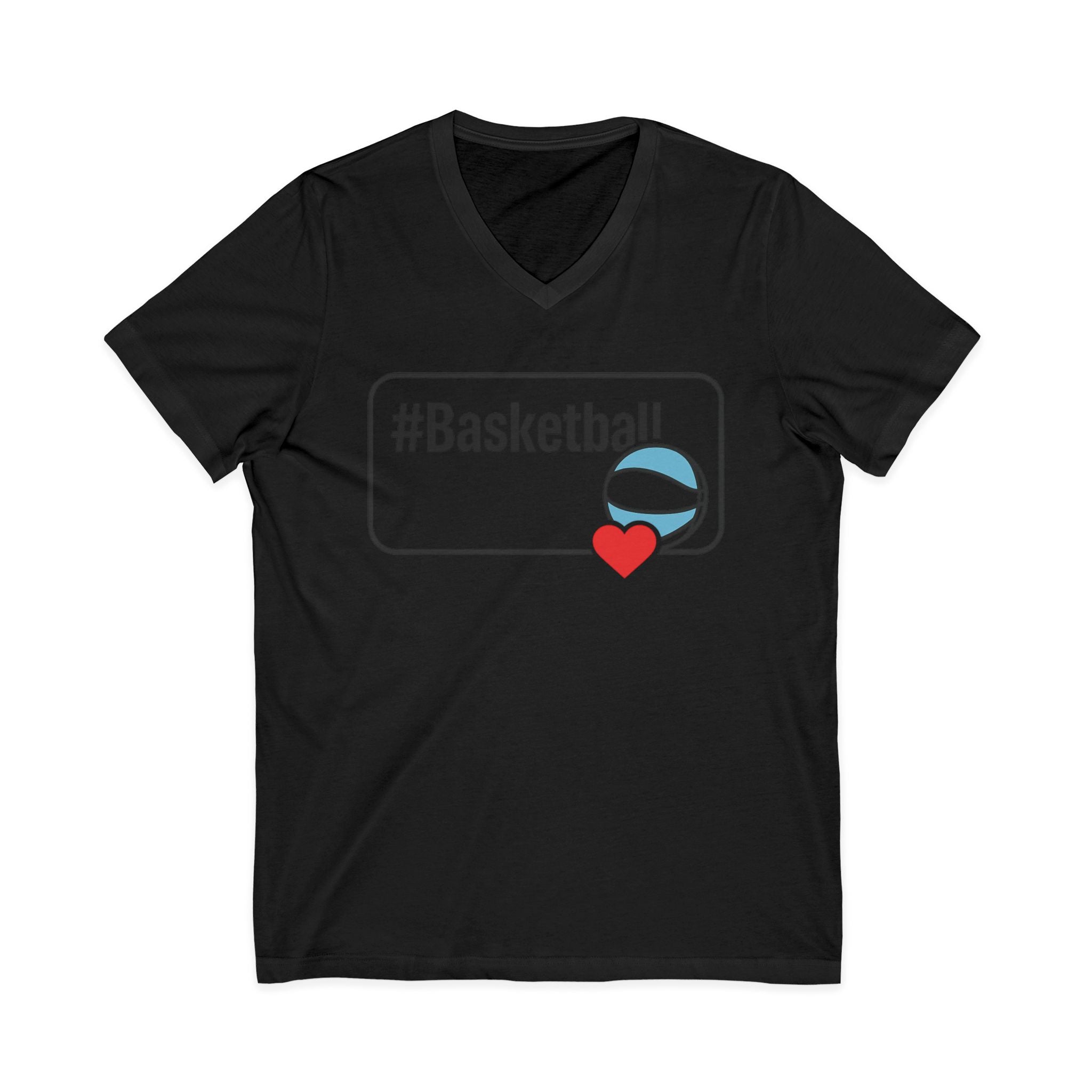 Basketball Love V-Neck Tee for Sport Enthusiasts