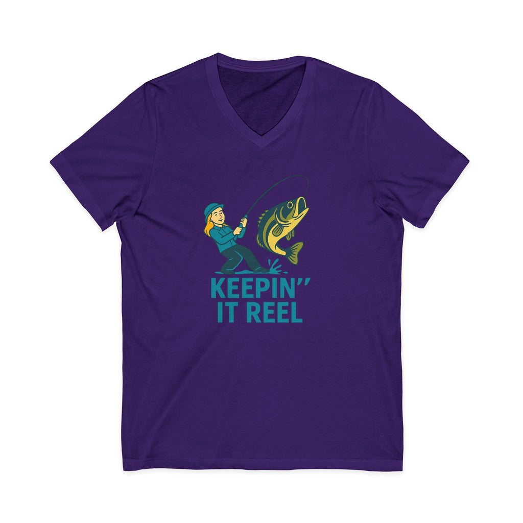 Fishing Humor V-Neck Tee - Keepin' It Reel