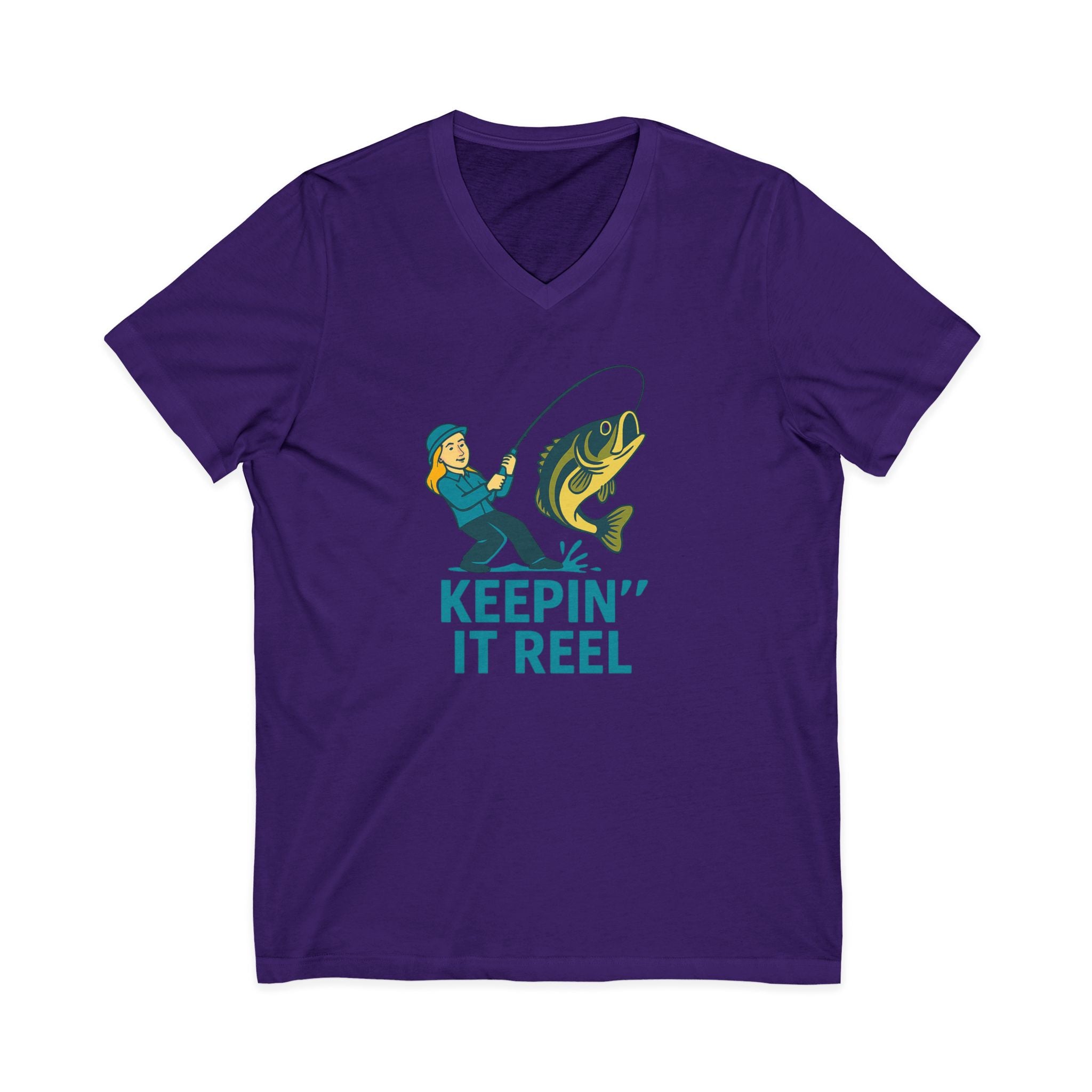 Fishing Humor V-Neck Tee - Keepin' It Reel
