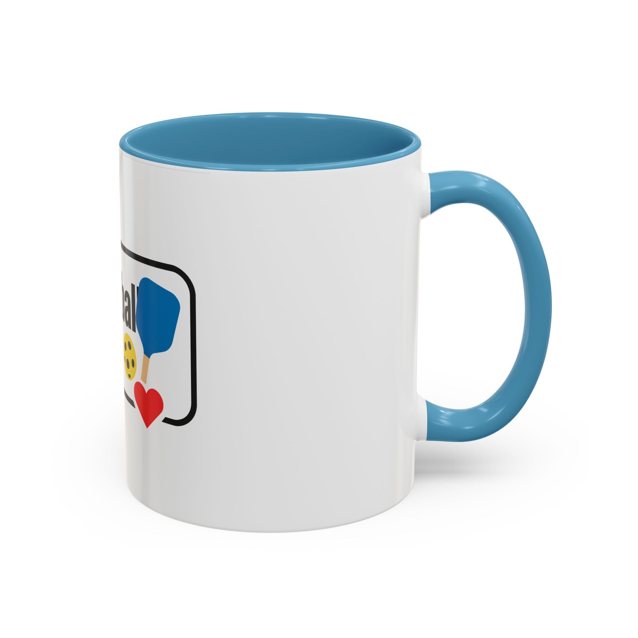 #Pickleball Accent Coffee Mug — Pickleball Paddle & Ball Design (11/15 oz)