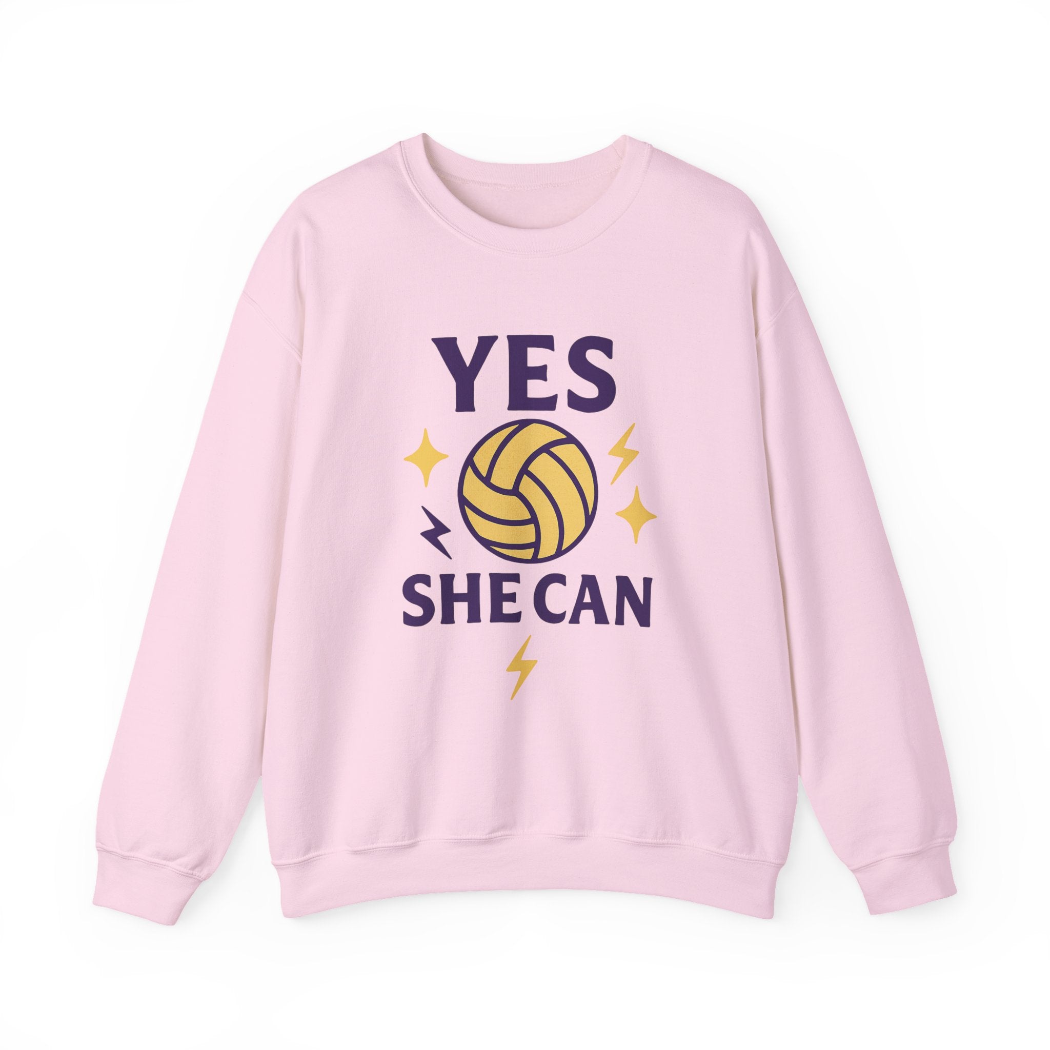 Yes, She Can Volleyball Sweatshirt, Unisex Crewneck