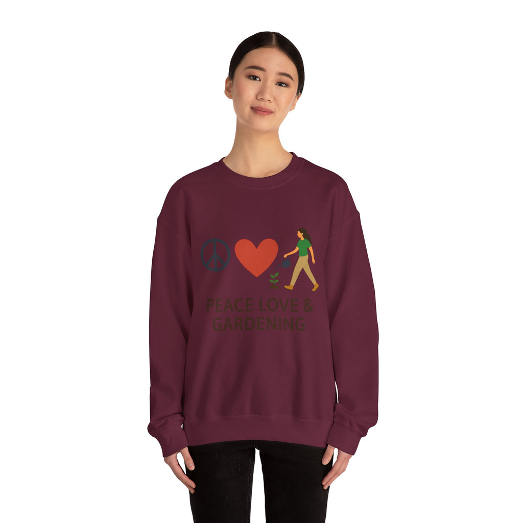 Peace, Love & Gardening Crewneck Sweatshirt