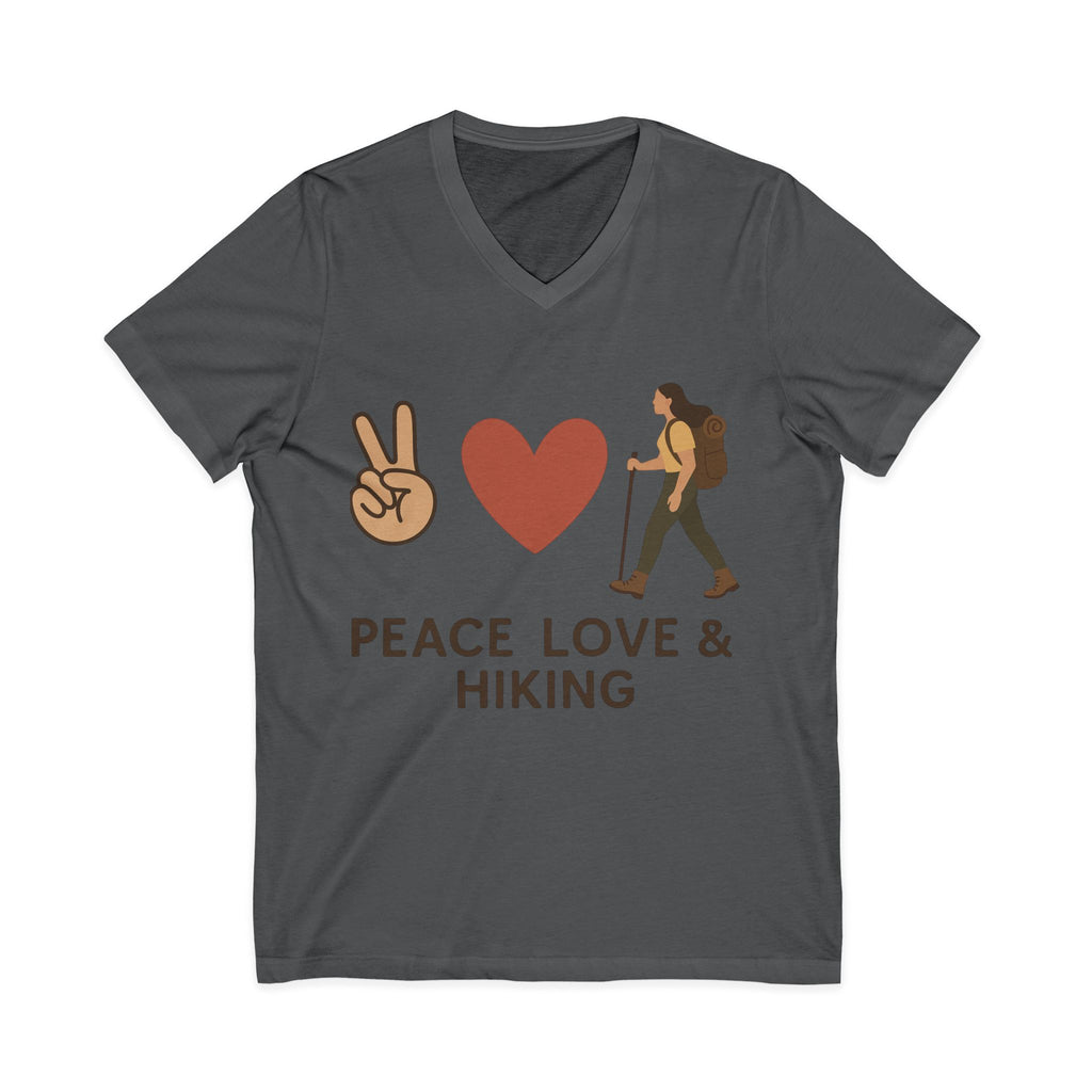 Peace, Love & Hiking V-Neck Tee