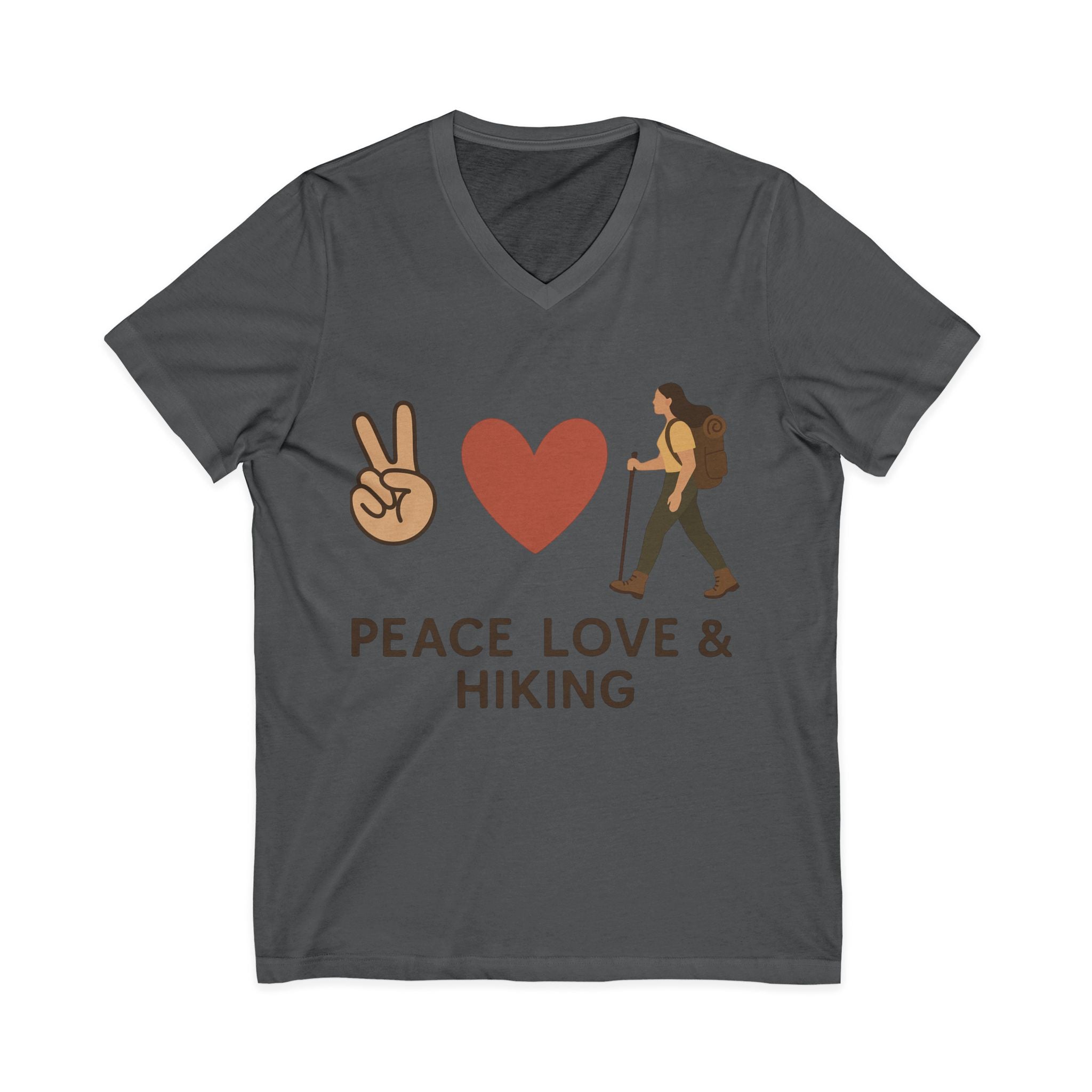 Peace, Love & Hiking V-Neck Tee