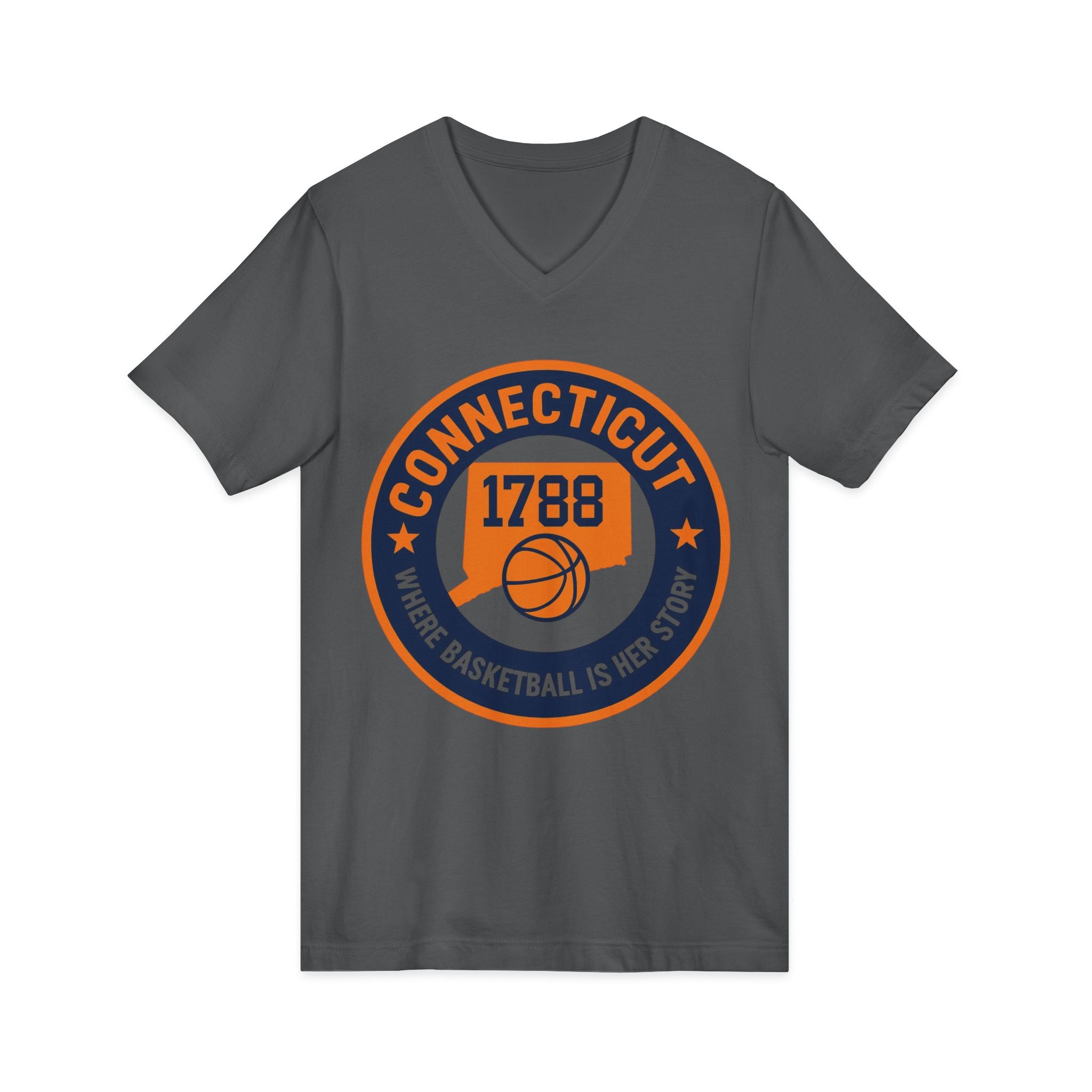 Connecticut Basketball V-Neck Tee - Celebrate Your Love for the Game!