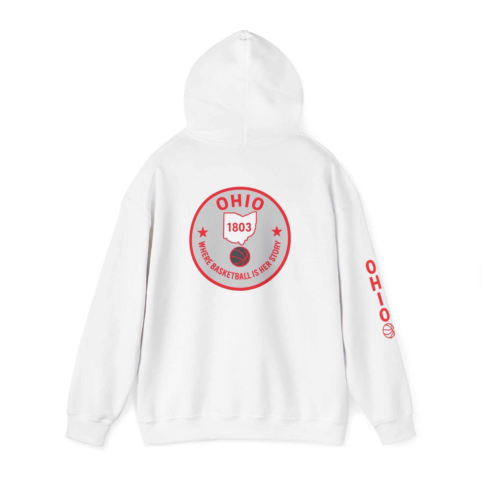 Ohio 1803 Basketball Logo Hoodie — State Pride Sports Pullover