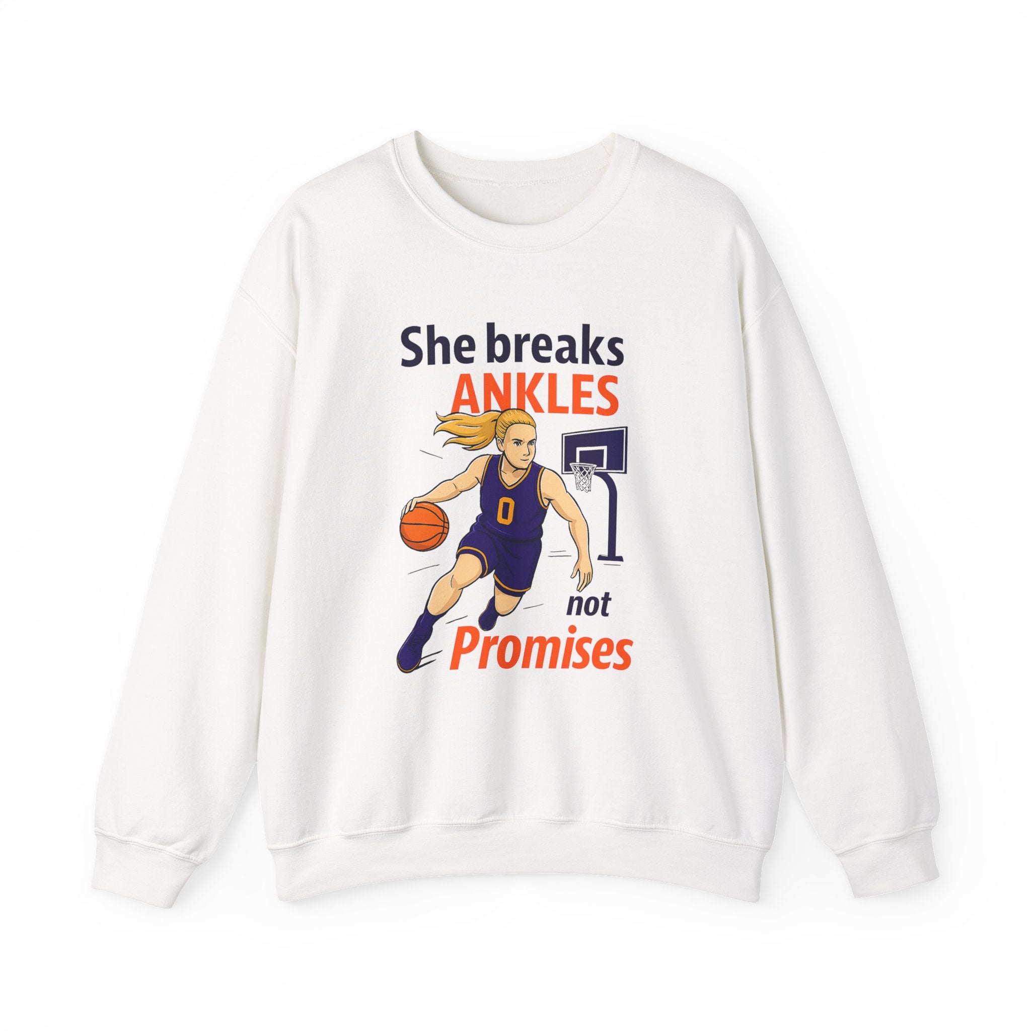Basketball Sweatshirt, She Breaks Ankles Crewneck