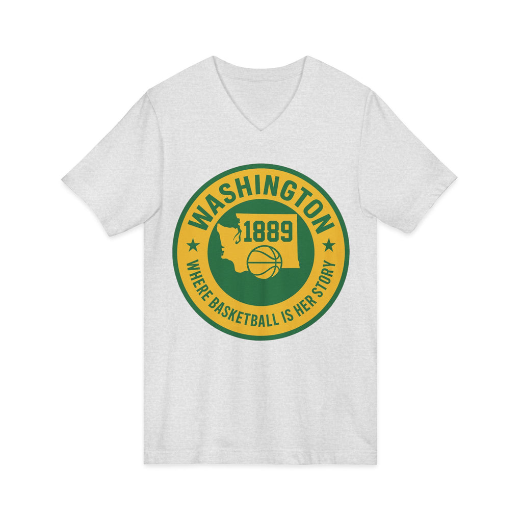Washington Basketball V-Neck Tee - Celebrate Her Story