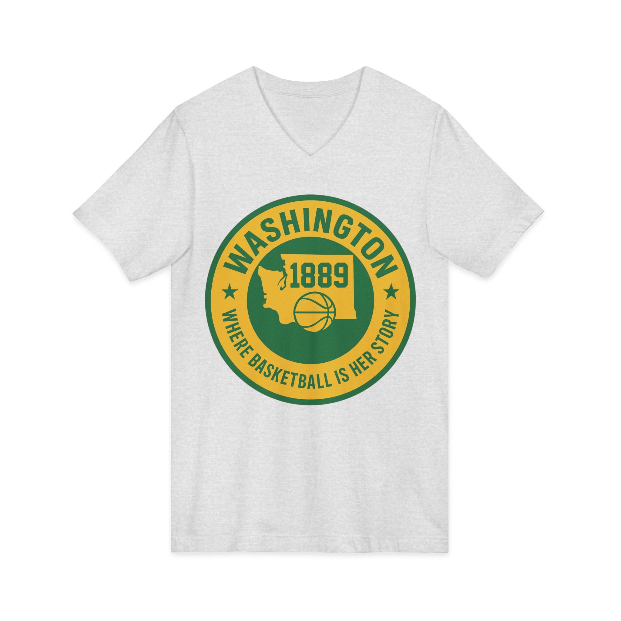 Washington Basketball V-Neck Tee - Celebrate Her Story