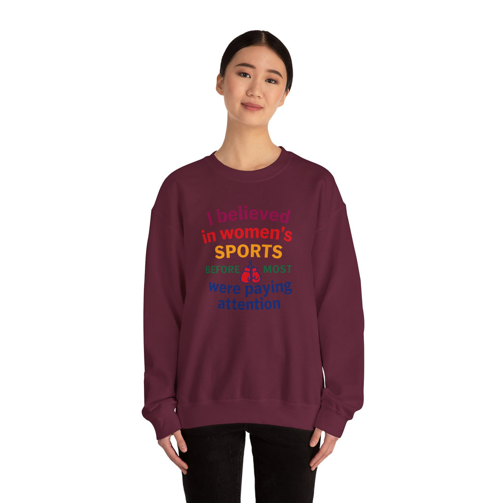 Sporty Statement Crewneck Sweatshirt, Women's Sports