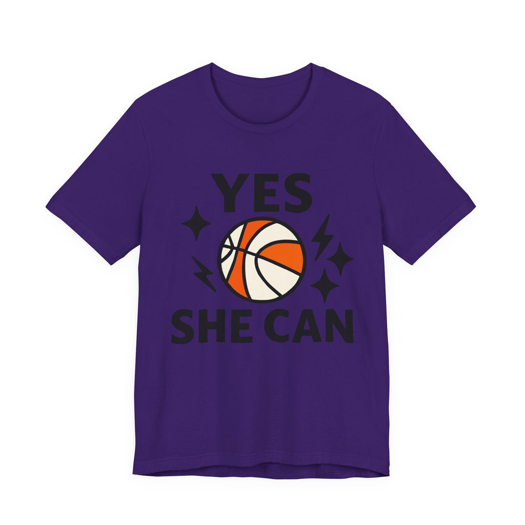 Yes, She Can Basketball Unisex Tee