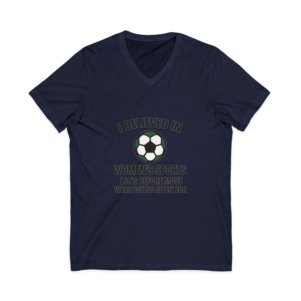 "I Believed in Women's Sports" Short Sleeve V-Neck Tee