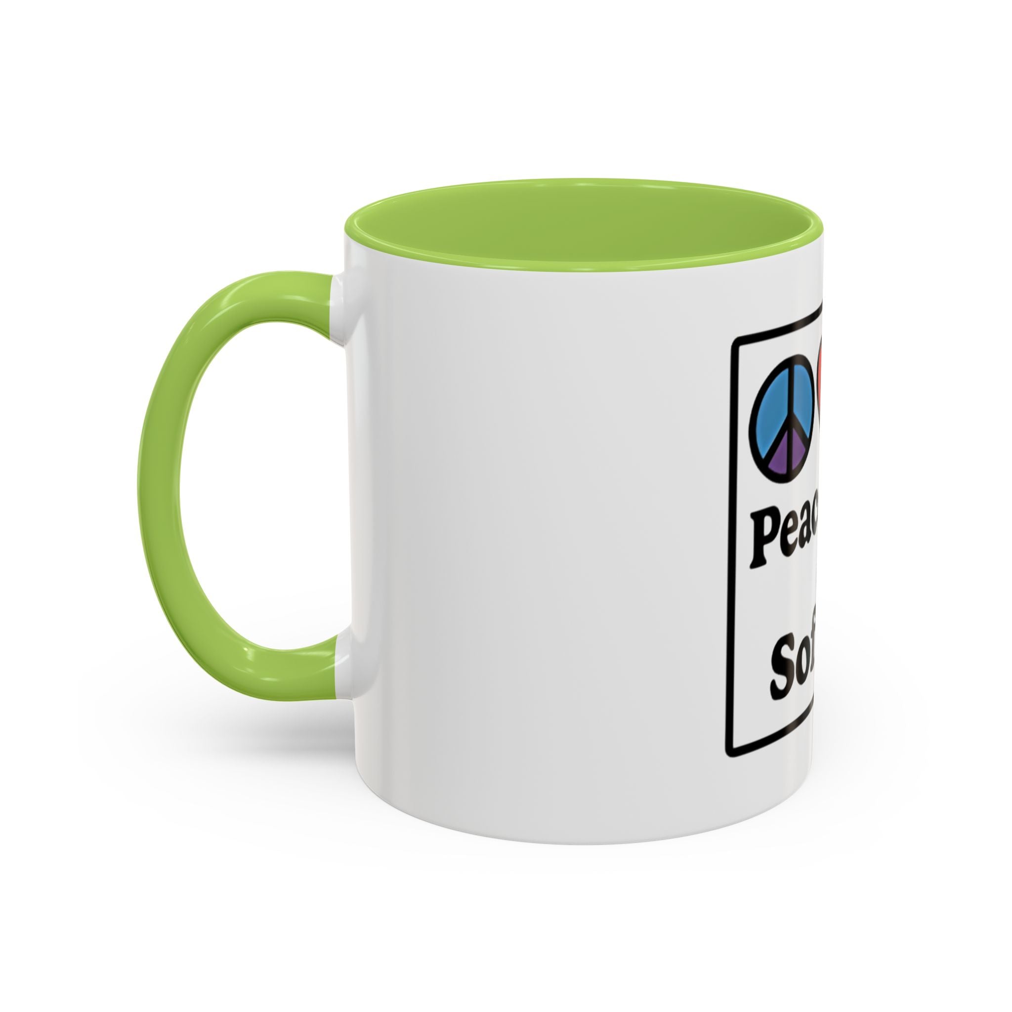 Peace Love Softball Coffee Mug, Sporty Mug for Softball Fans