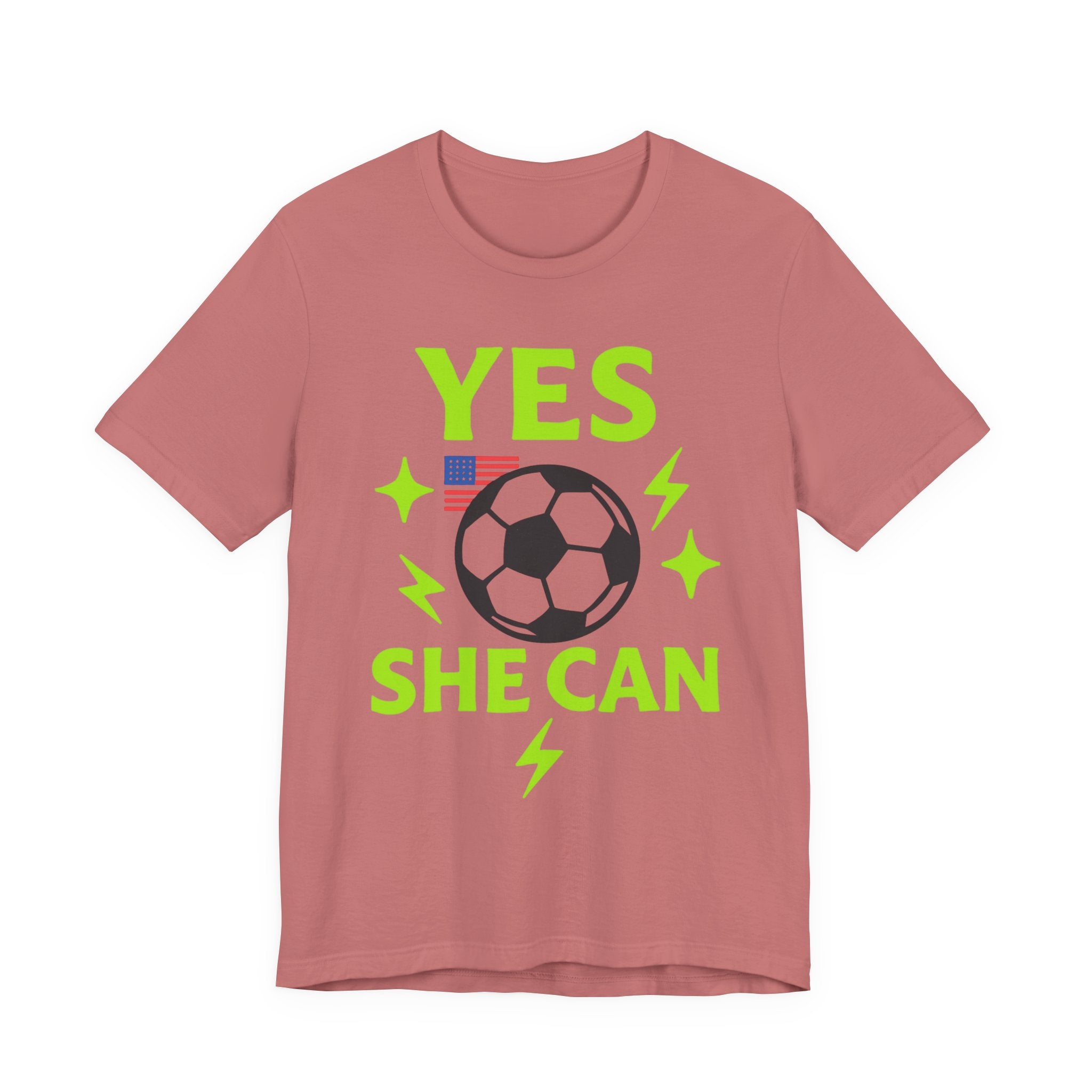 Yes, She Can Soccer Unisex Tee