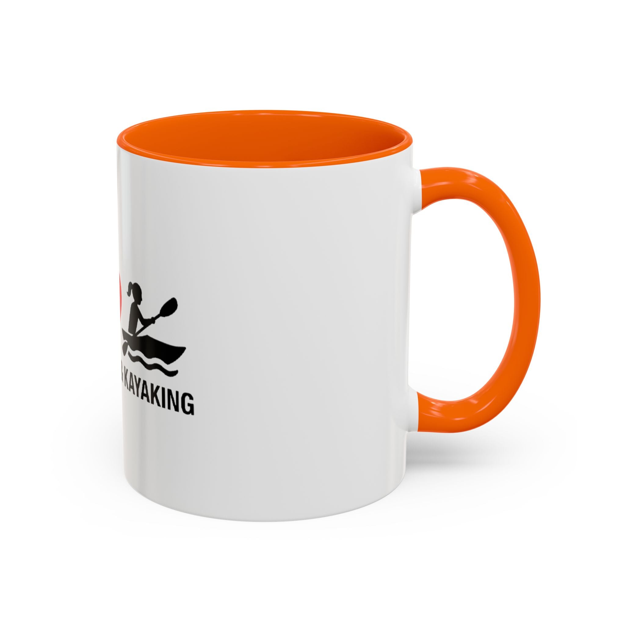 Peace Love & Kayaking Accent Coffee Mug — Kayaker Gift, 11/15oz