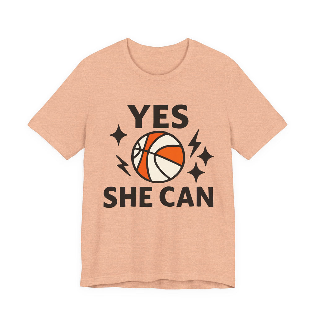 Yes, She Can Basketball Unisex Tee