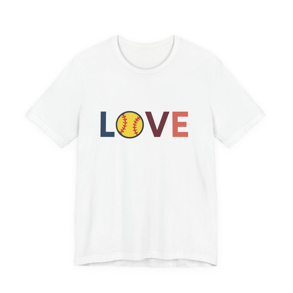 Softball Love Tee, Unisex T-Shirt, Gift for Sports Lovers